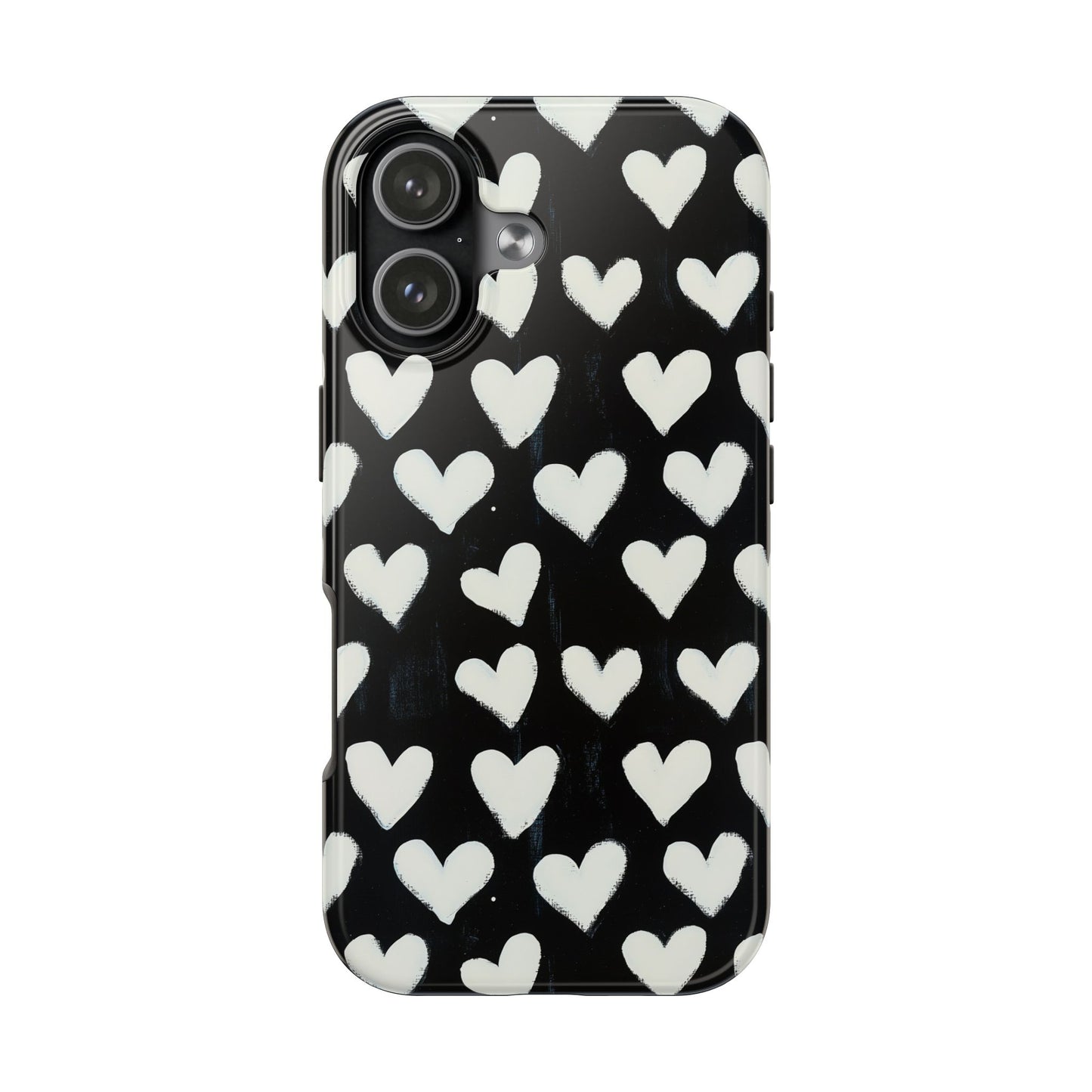 Love is in the Air | White Hearts on Black
