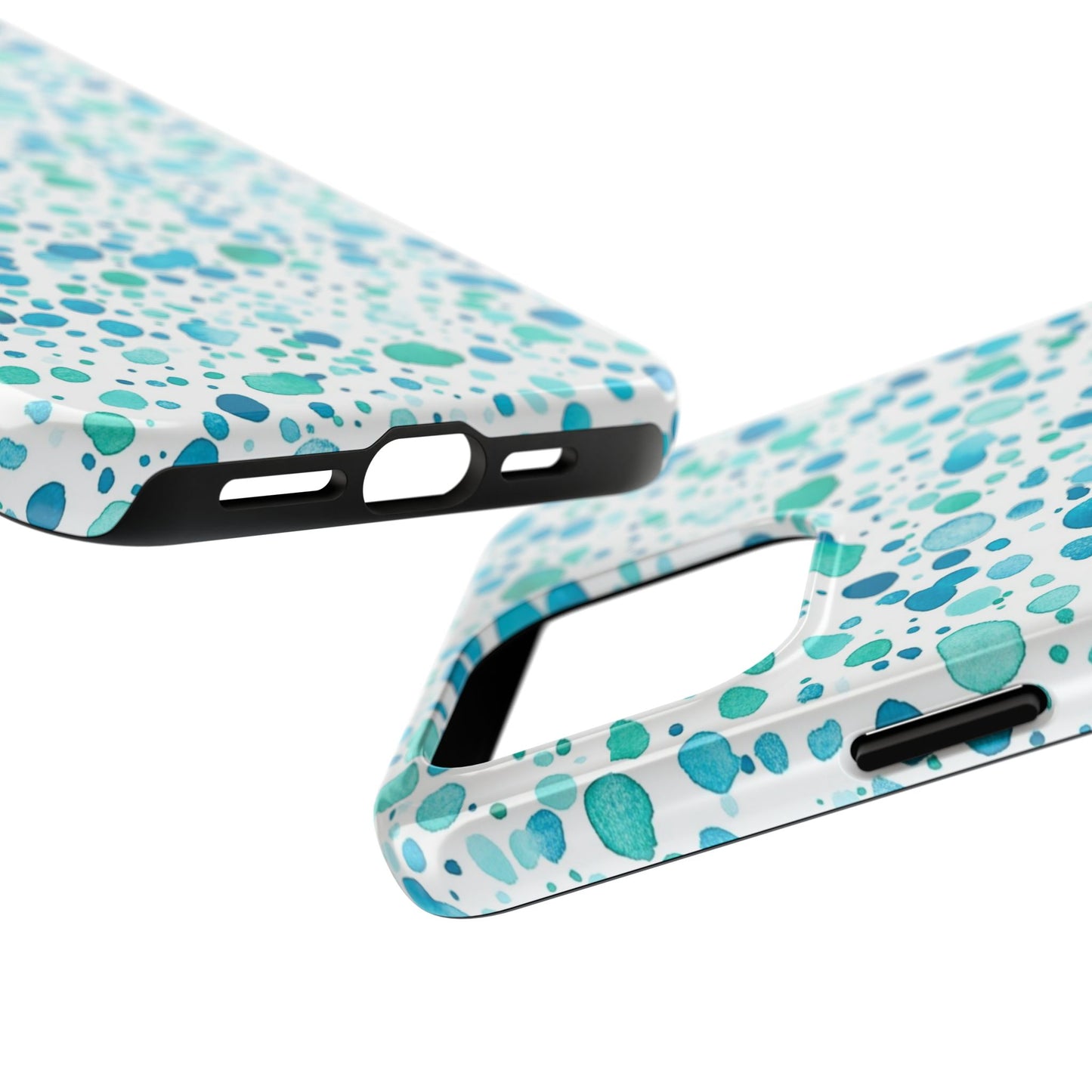 Trendy Spots | Aqua Watercolor Polka Dots