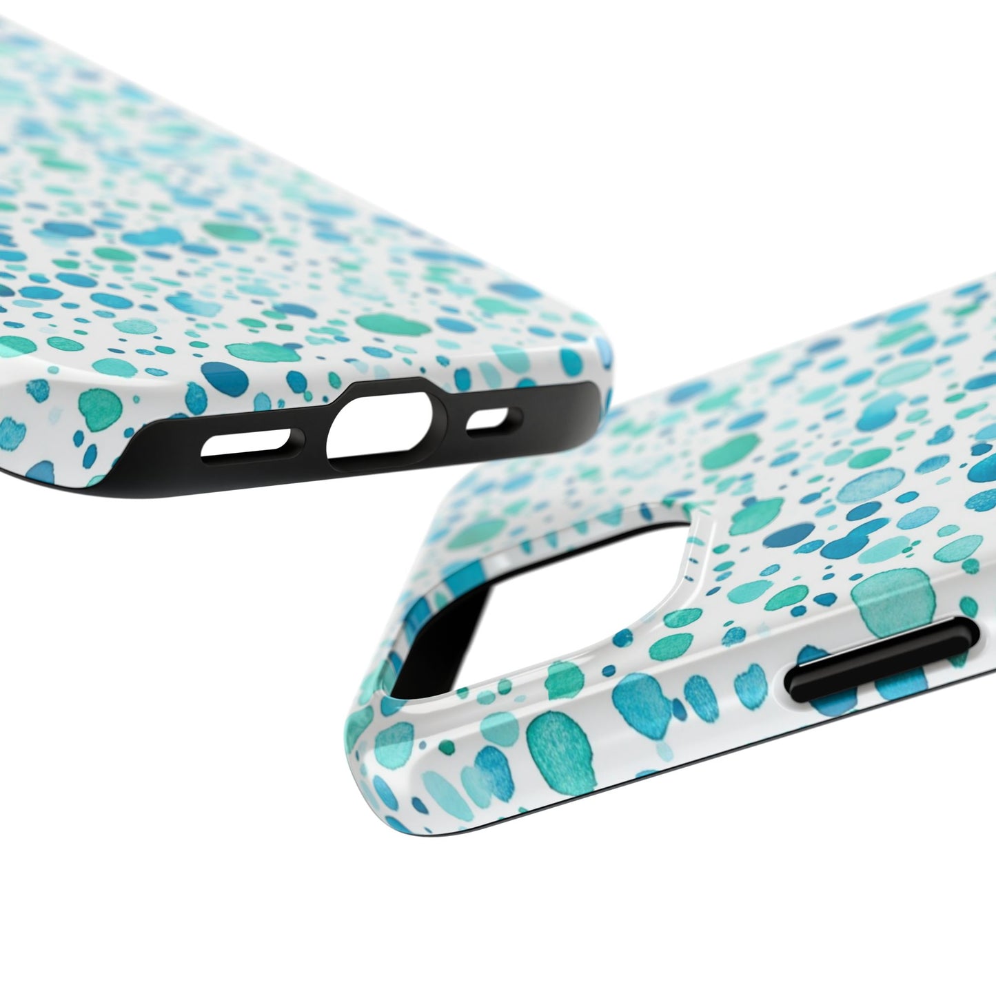 Trendy Spots | Aqua Watercolor Polka Dots