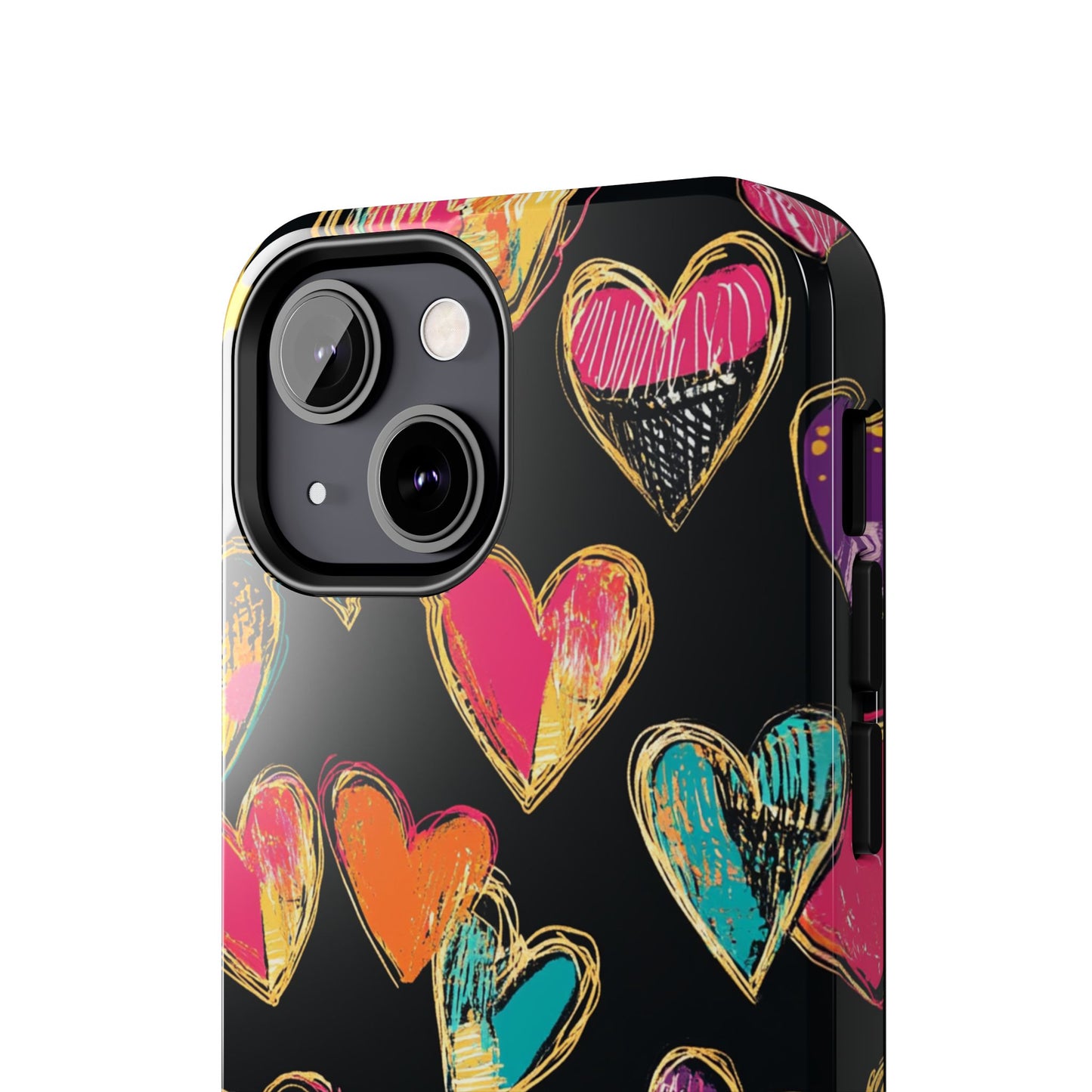 Love is in the Air | Colorful Chalk Hearts