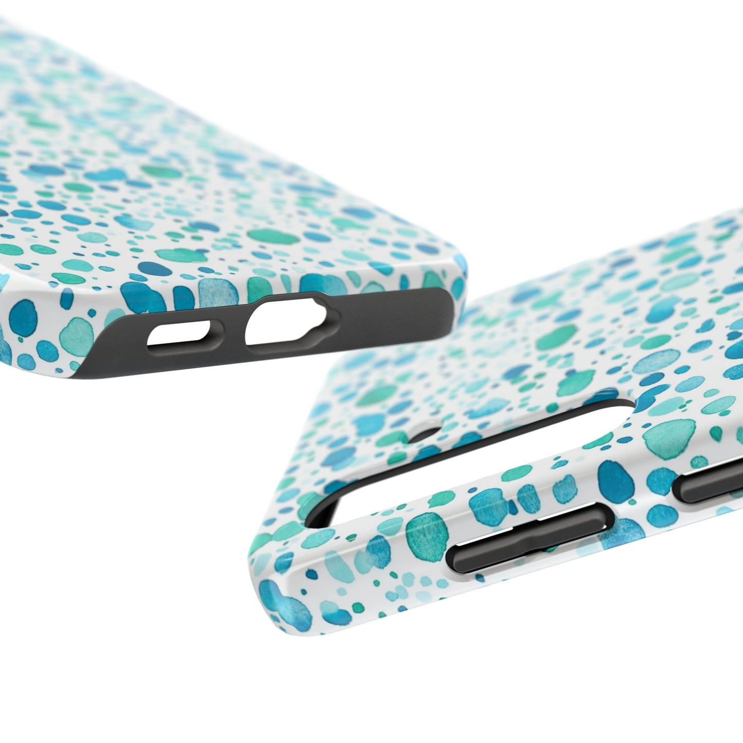 Trendy Spots | Aqua Watercolor Polka Dots