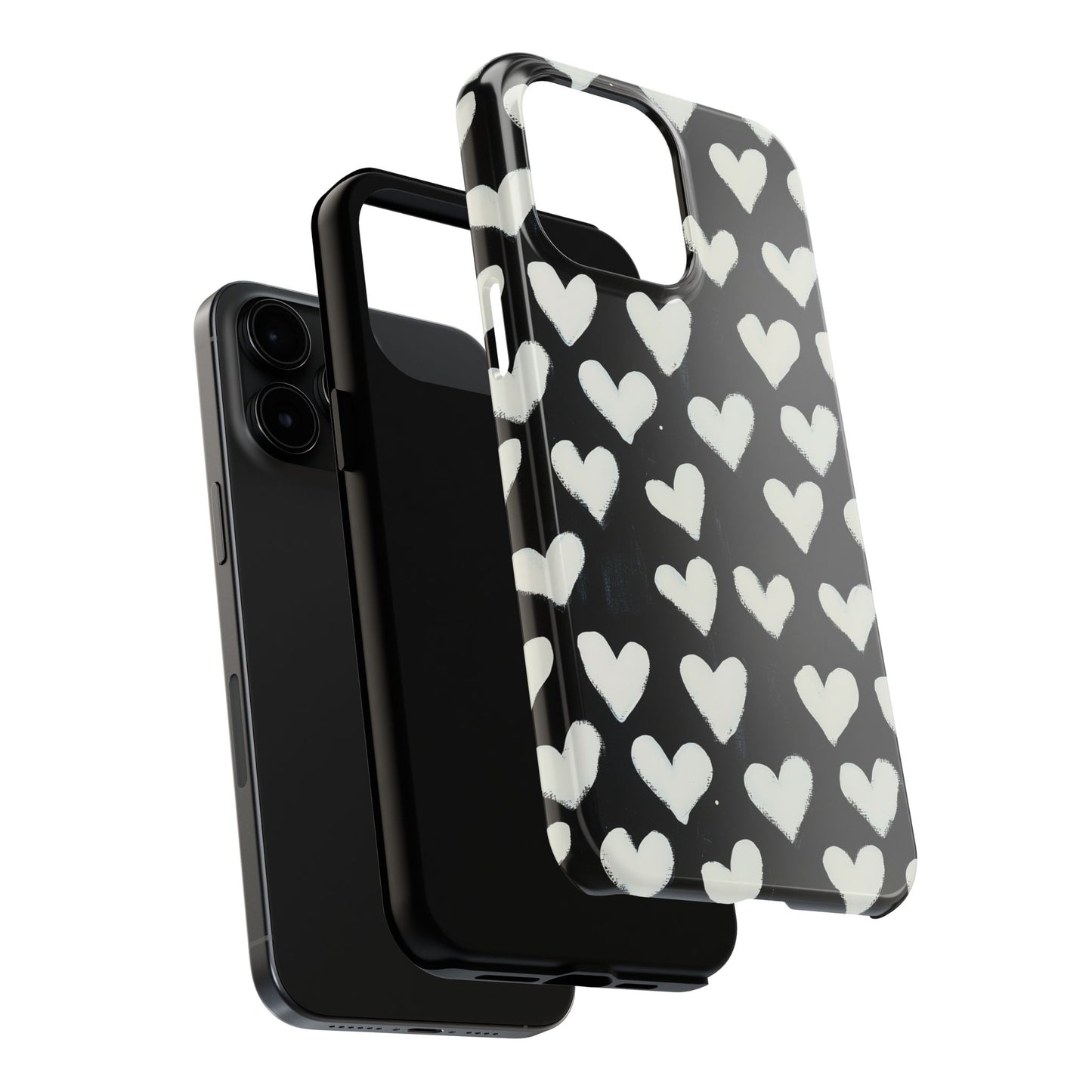 Love is in the Air | White Hearts on Black