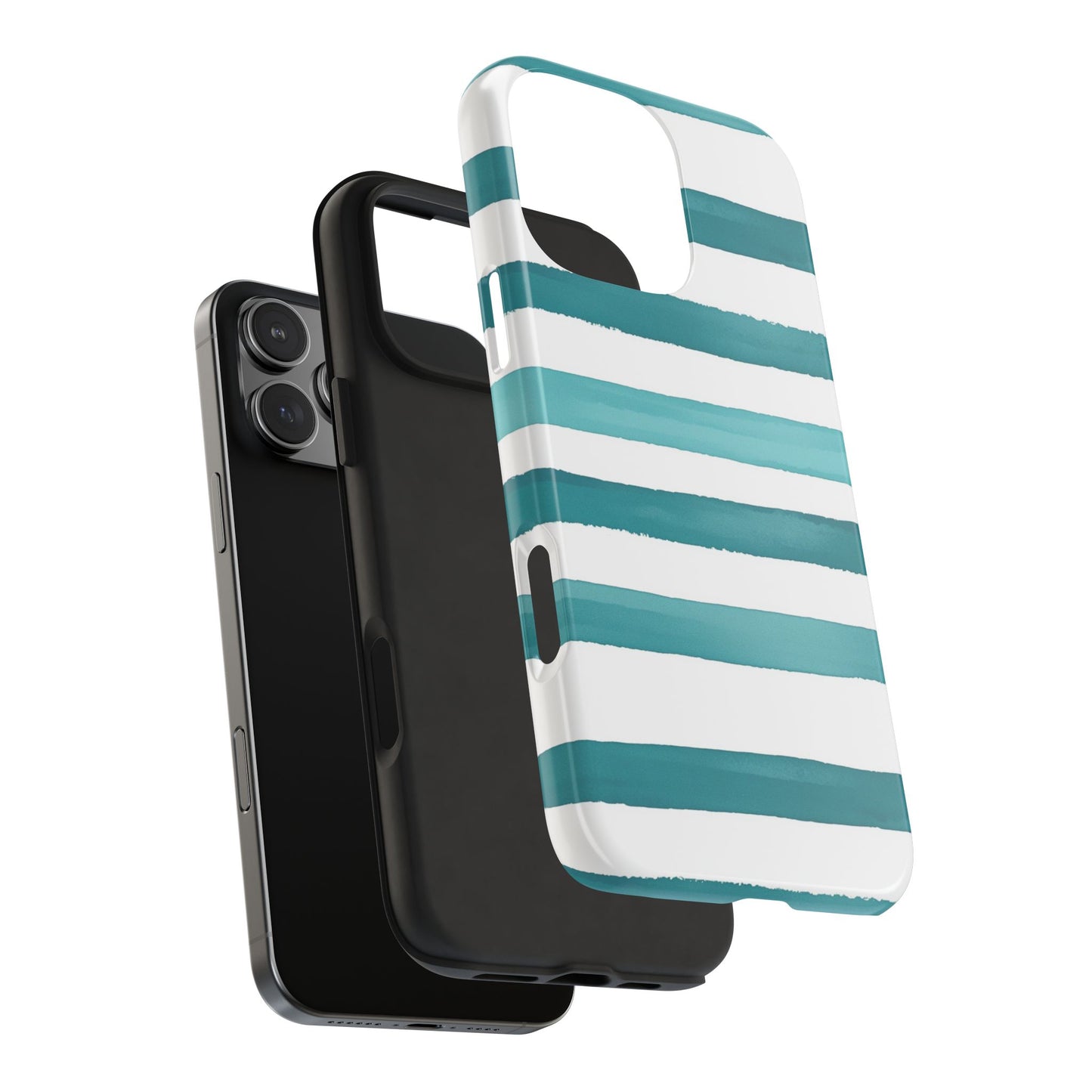 Vibrant Lines | Teal Ocean Stripes