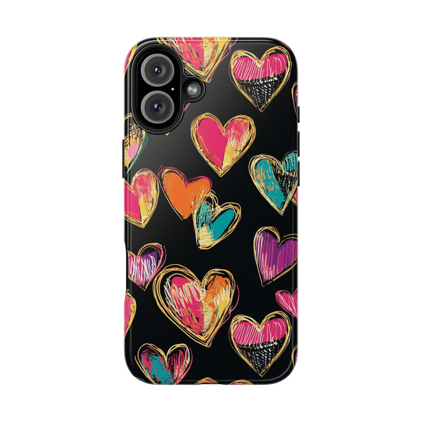 Love is in the Air | Colorful Chalk Hearts