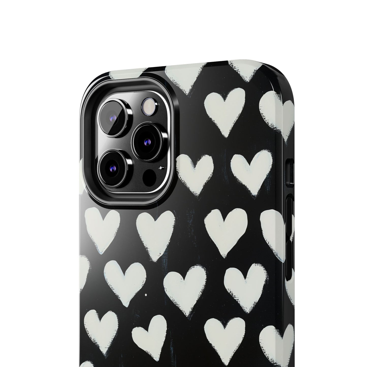 Love is in the Air | White Hearts on Black