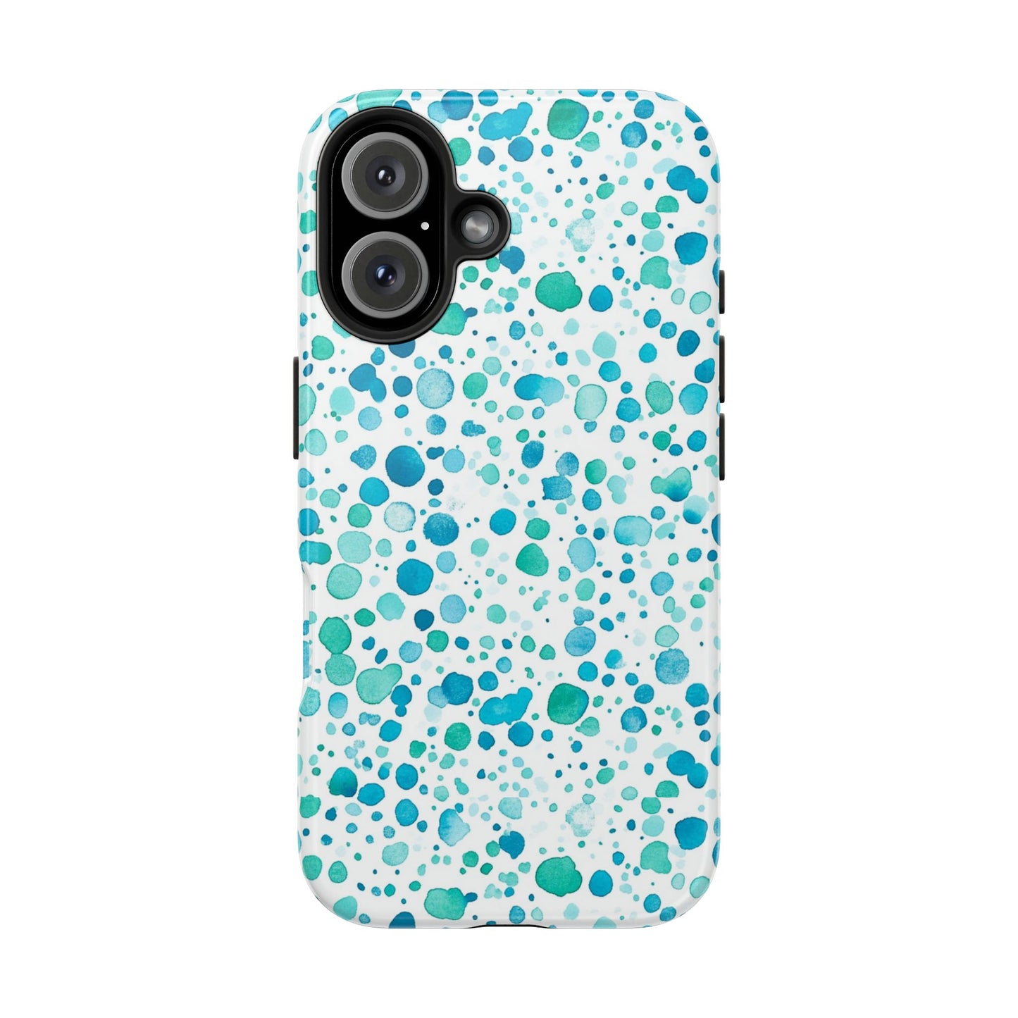 Trendy Spots | Aqua Watercolor Polka Dots