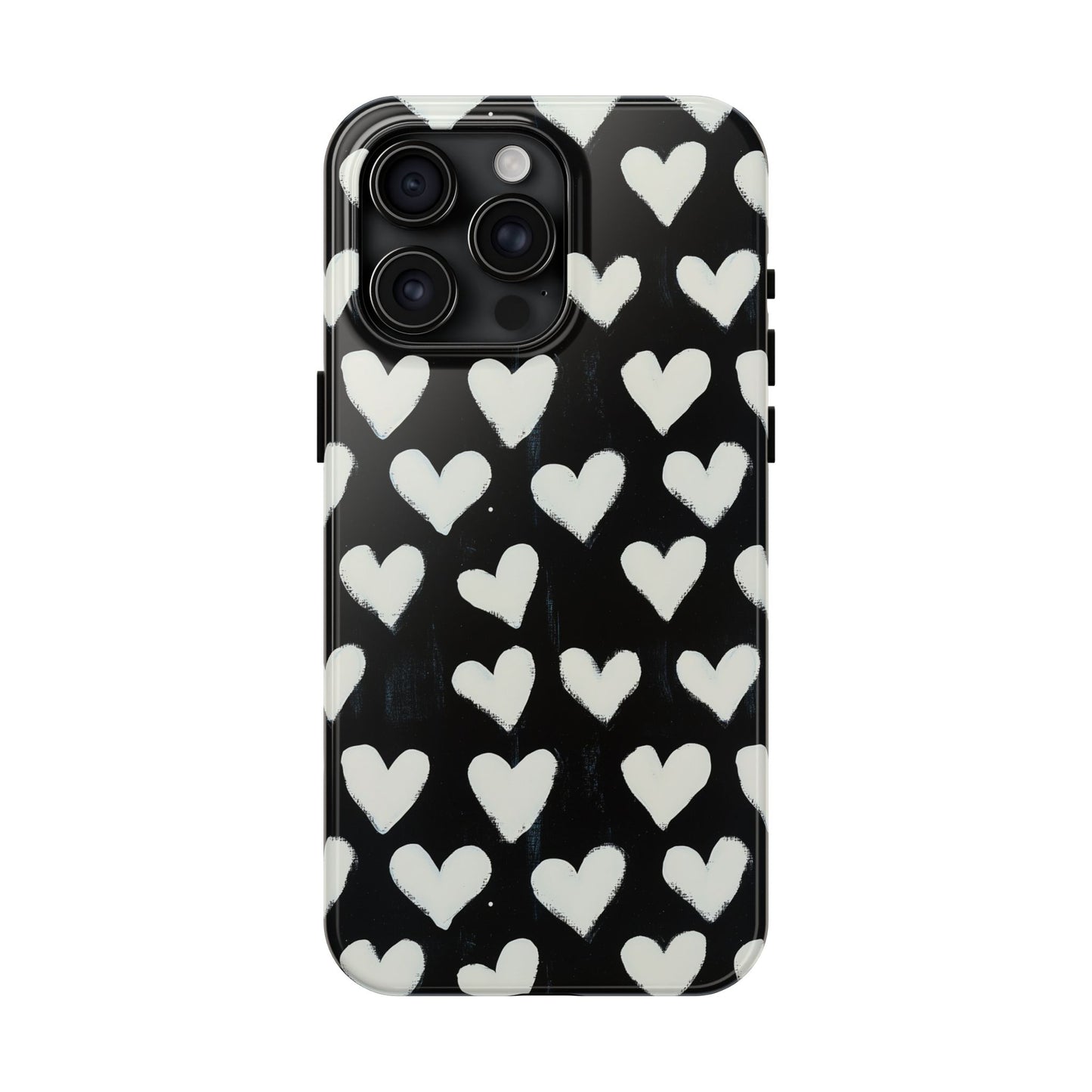 Love is in the Air | White Hearts on Black