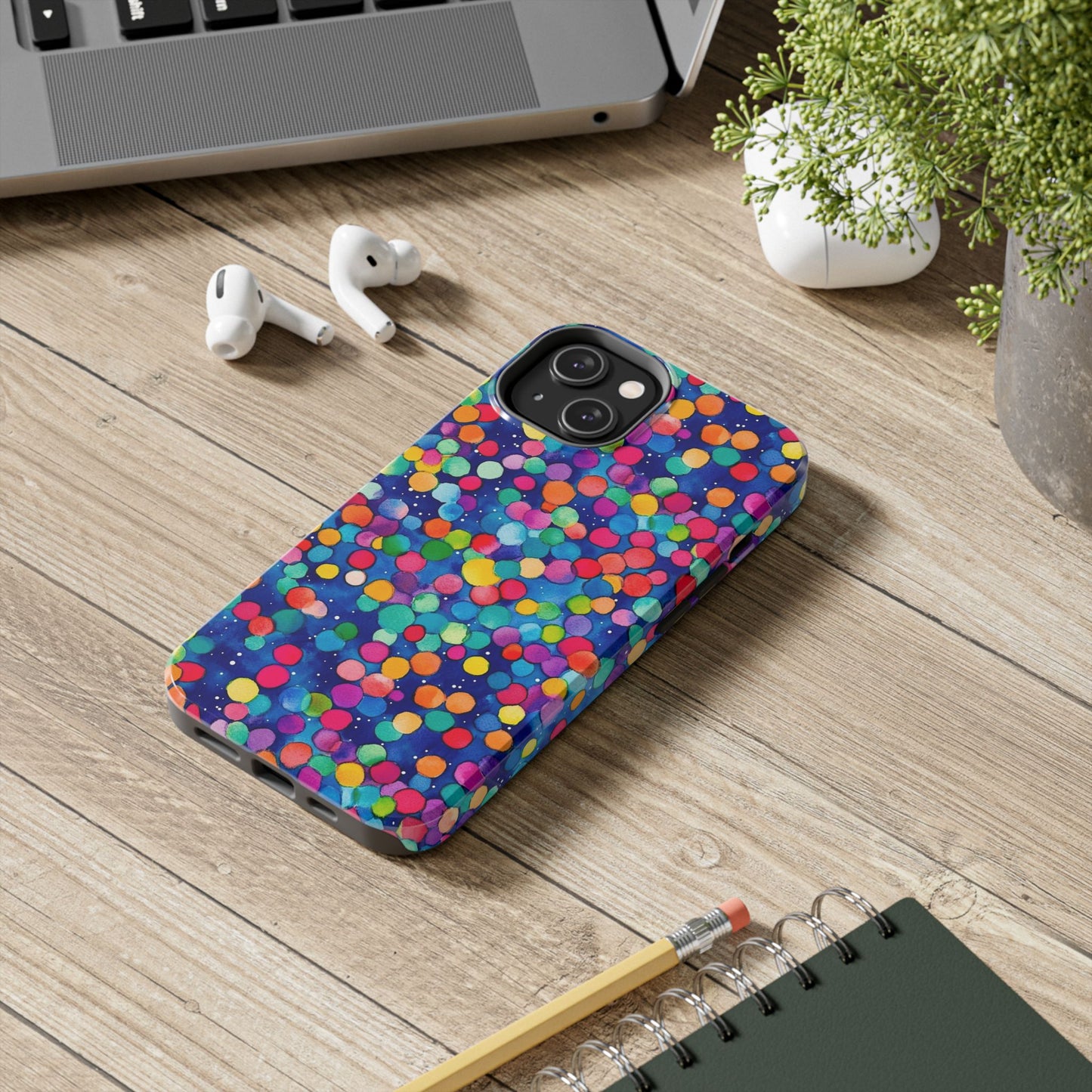 Trendy Spots | Colorful Blues Polka Dots