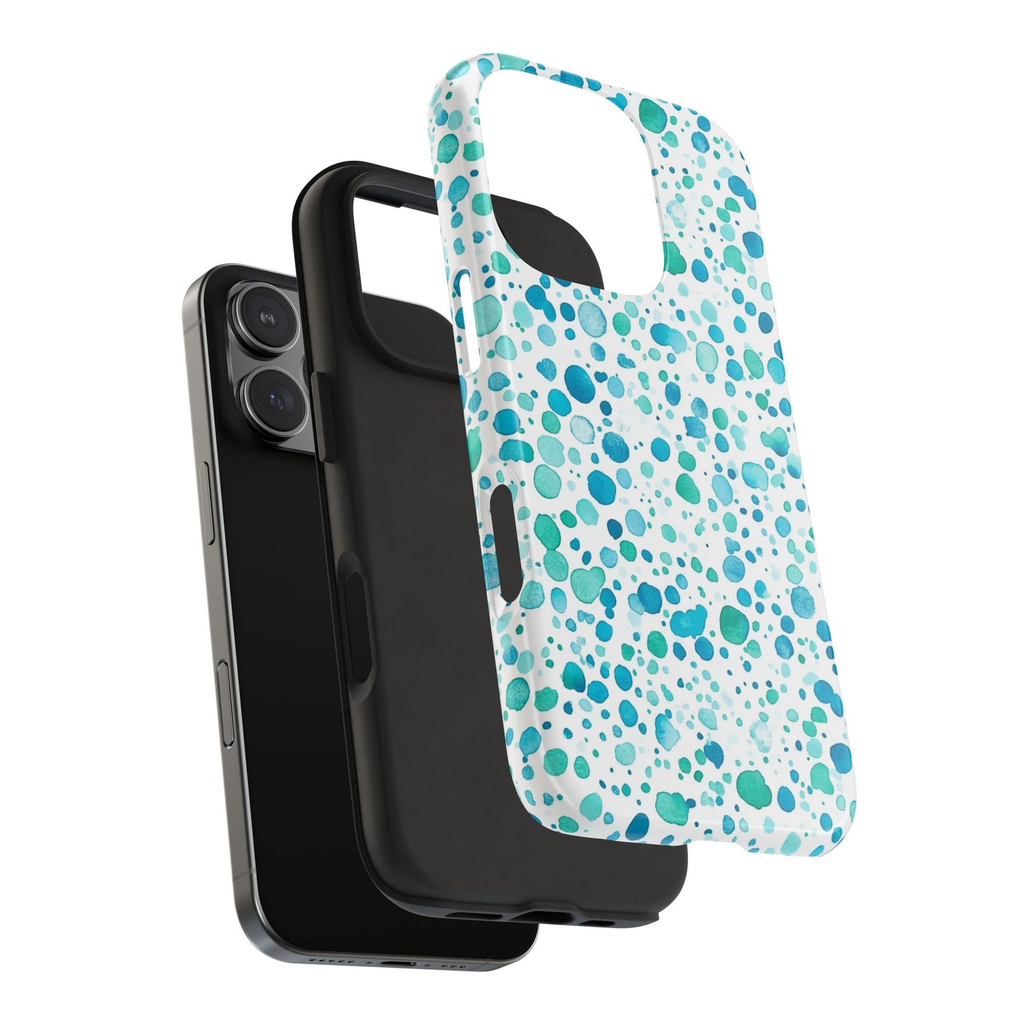 Trendy Spots | Aqua Watercolor Polka Dots