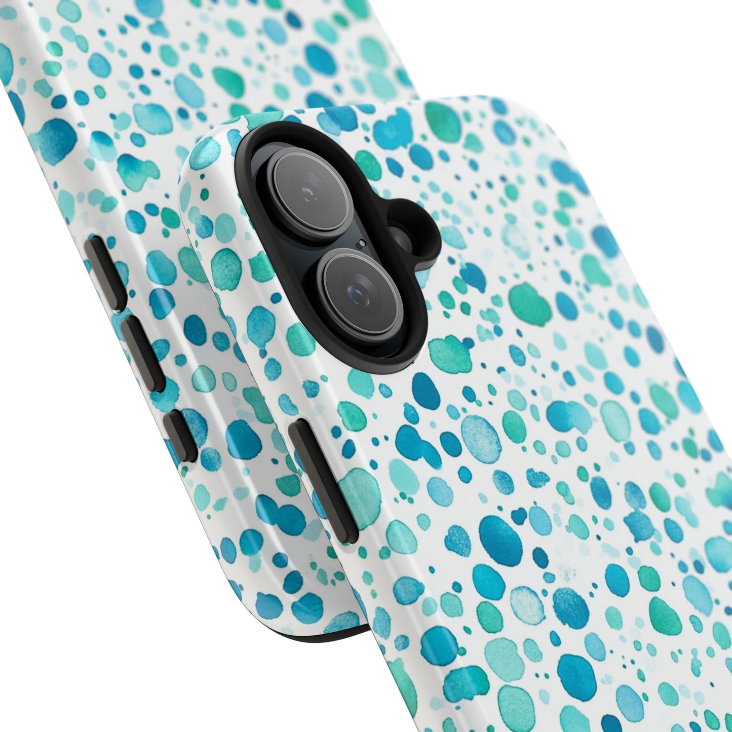 Trendy Spots | Aqua Watercolor Polka Dots
