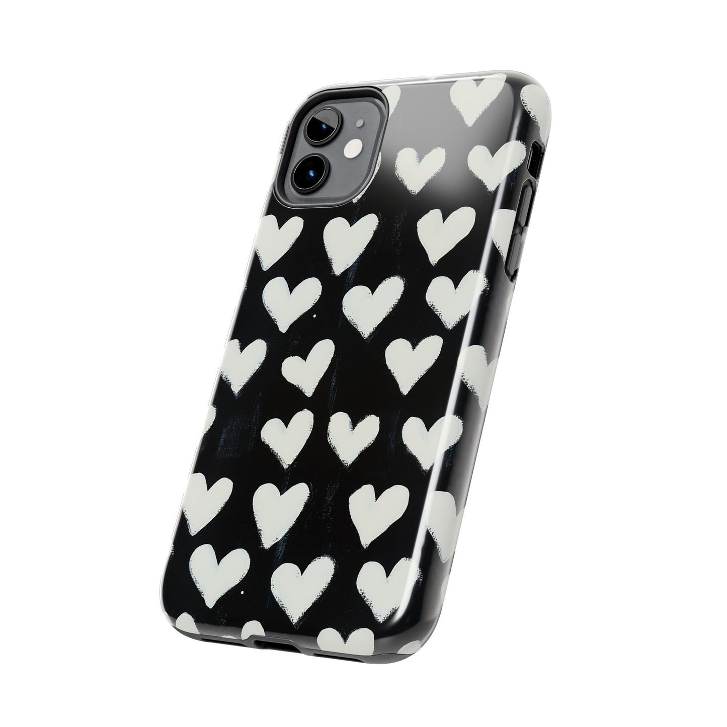 Love is in the Air | White Hearts on Black