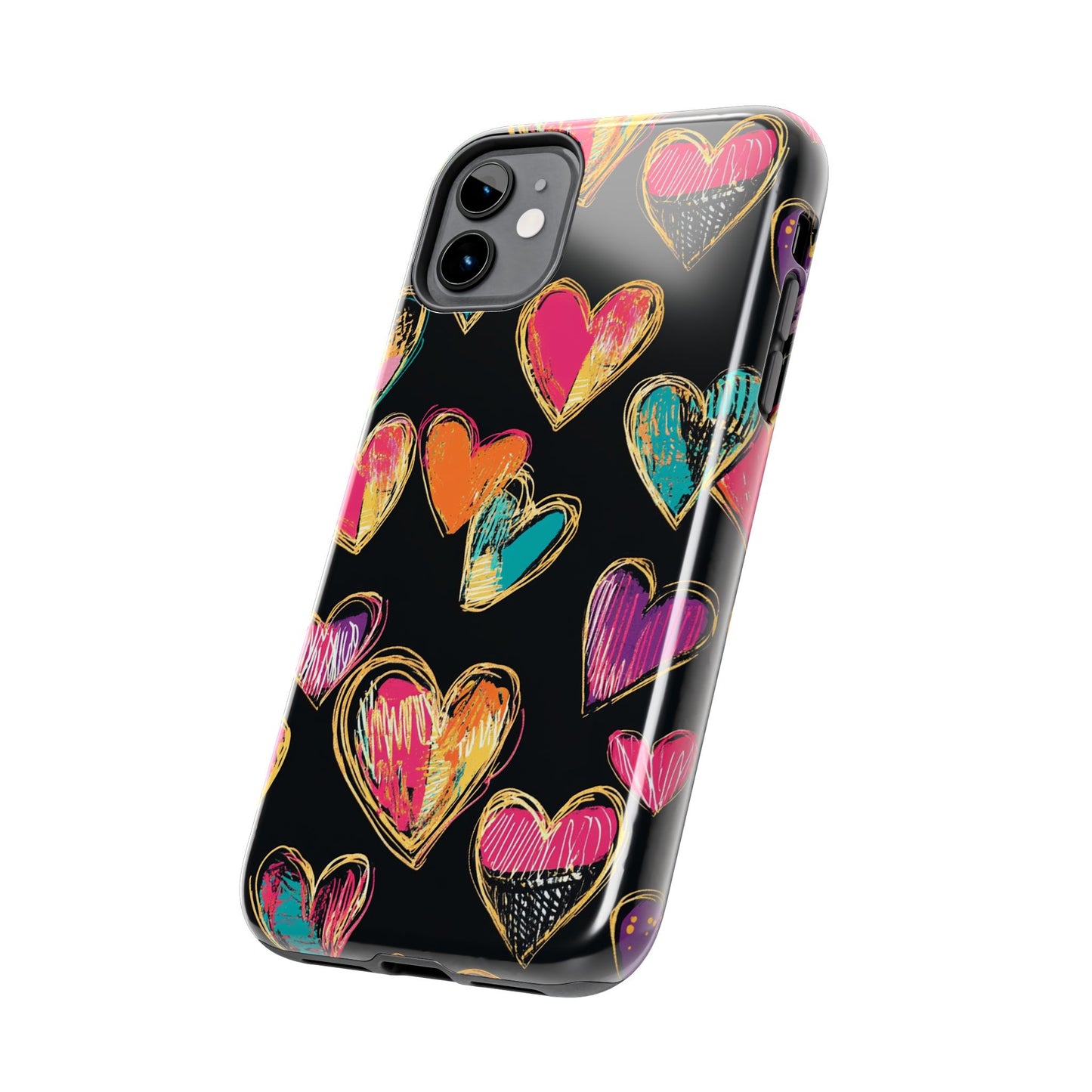 Love is in the Air | Colorful Chalk Hearts
