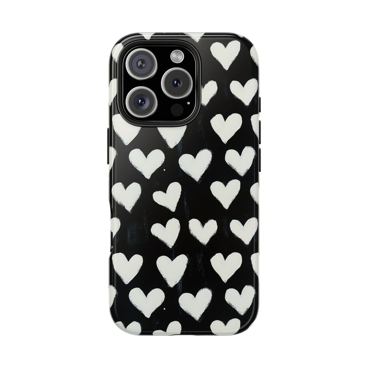 Love is in the Air | White Hearts on Black