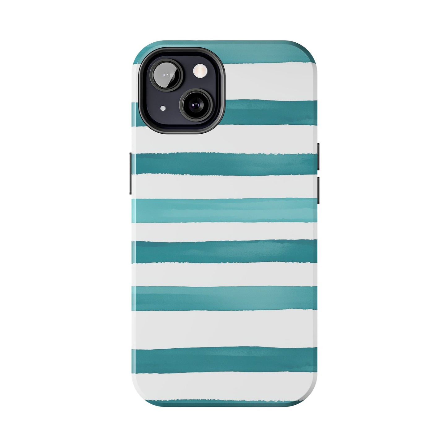 Vibrant Lines | Teal Ocean Stripes