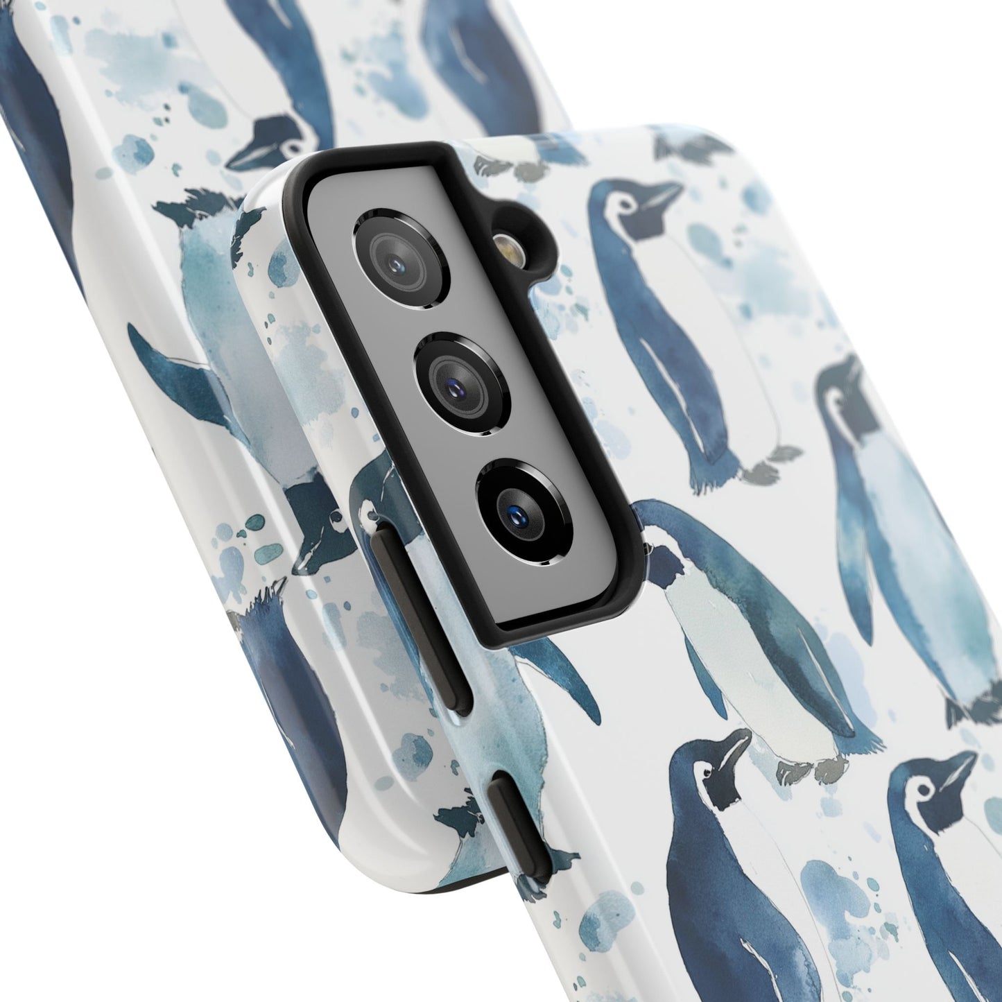 Animal Instinct | Watercolor Blue Gray Penguins