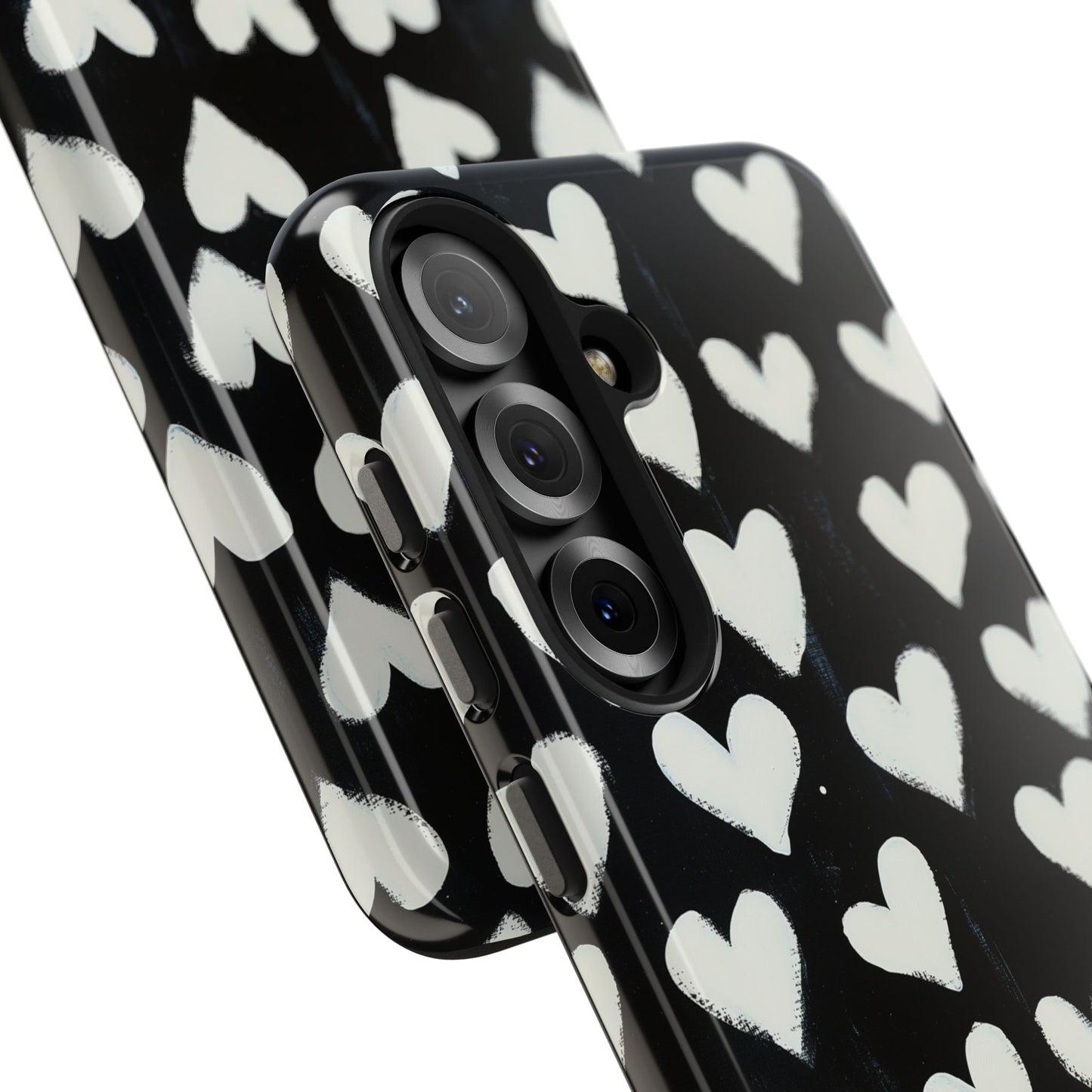 Love is in the Air | White Hearts on Black