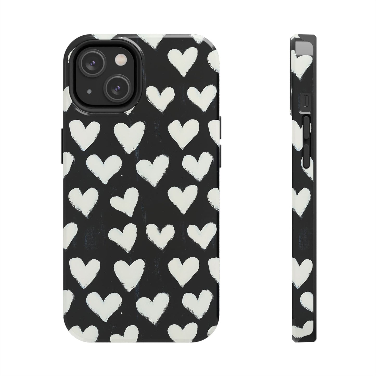 Love is in the Air | White Hearts on Black