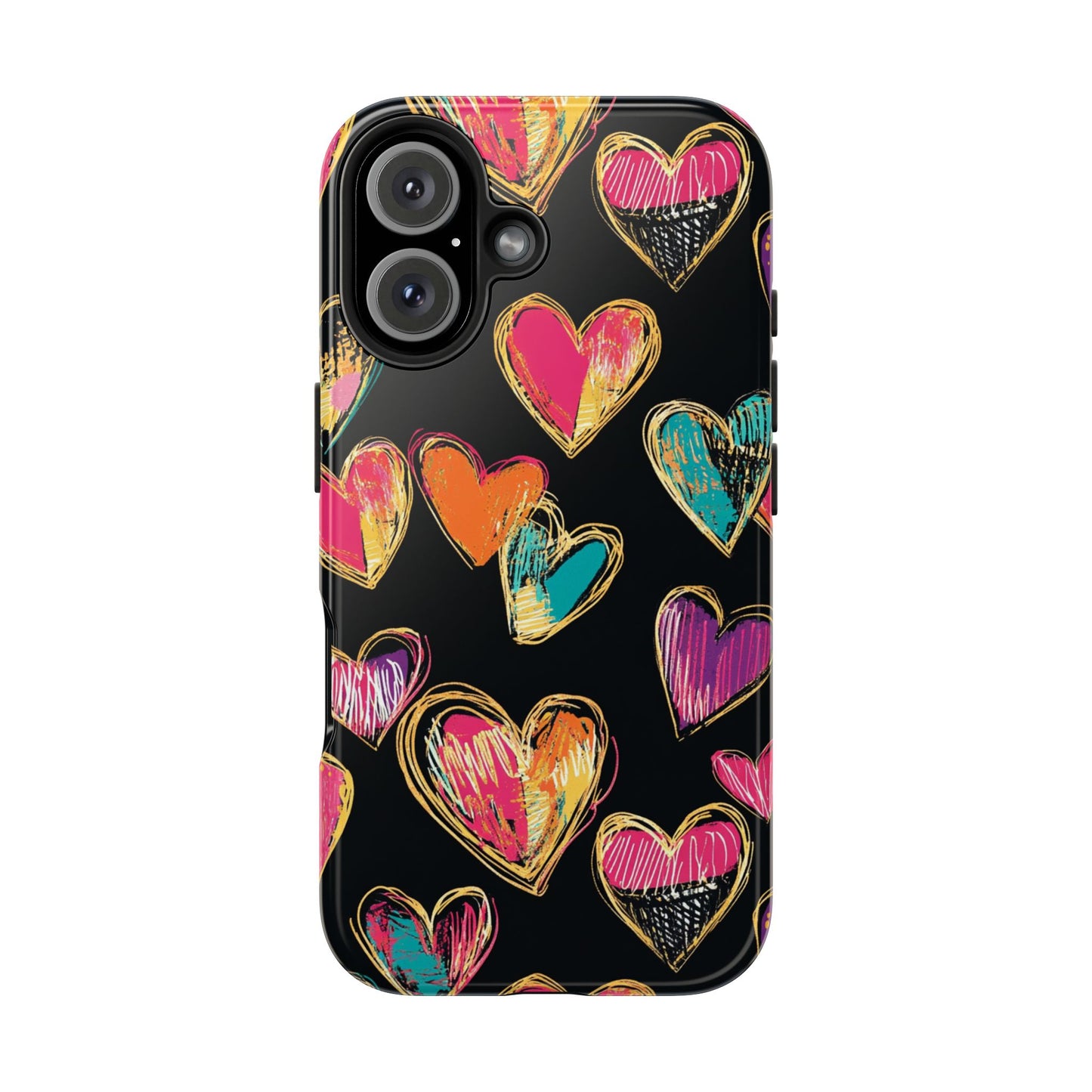 Love is in the Air | Colorful Chalk Hearts