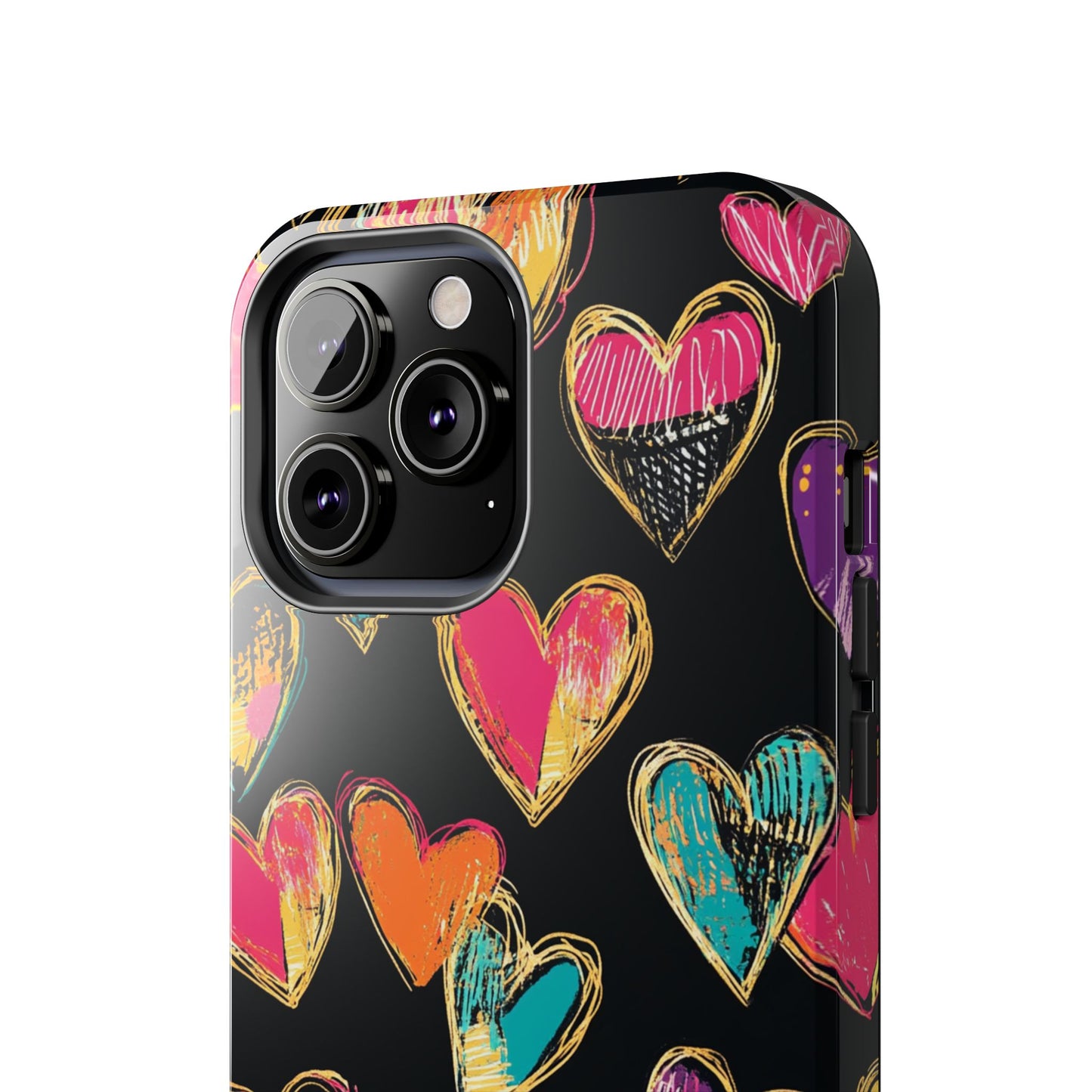 Love is in the Air | Colorful Chalk Hearts