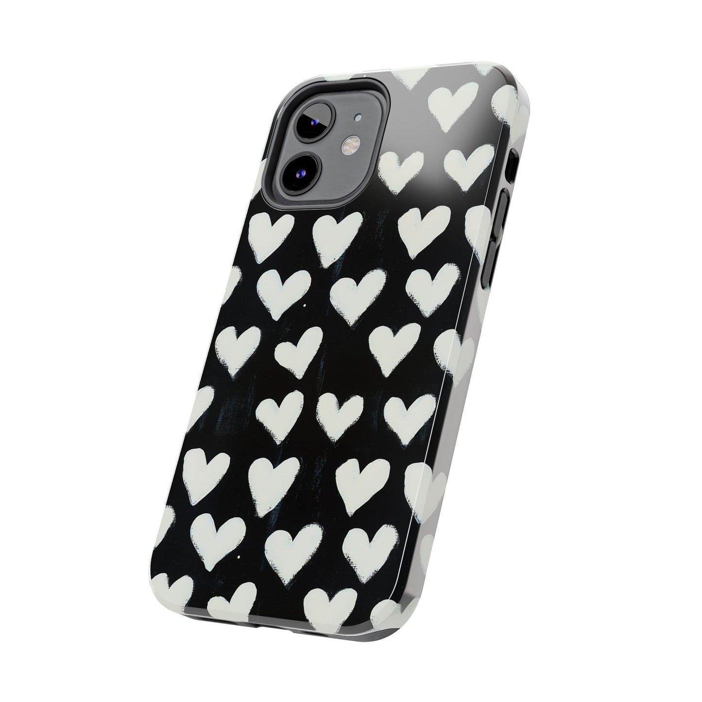 Love is in the Air | White Hearts on Black