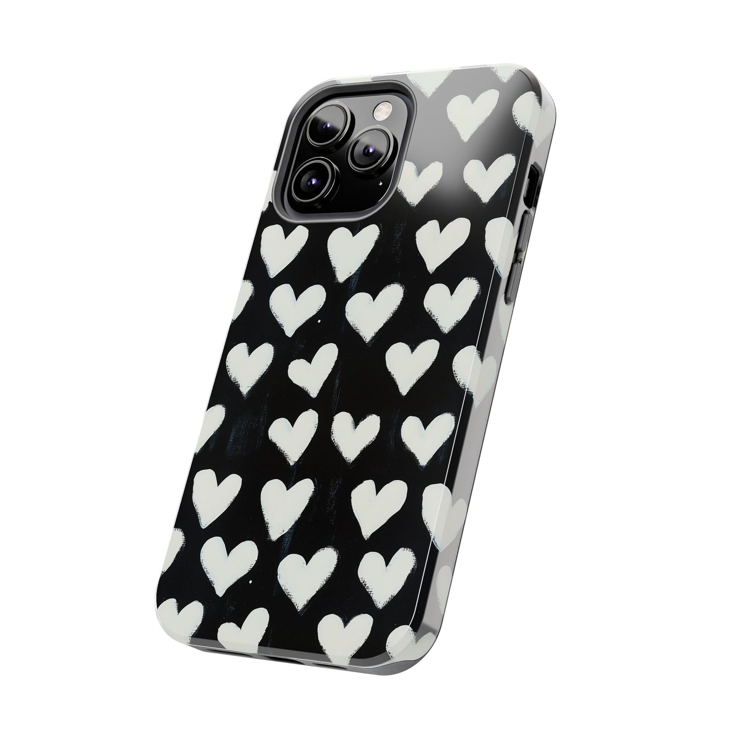 Love is in the Air | White Hearts on Black
