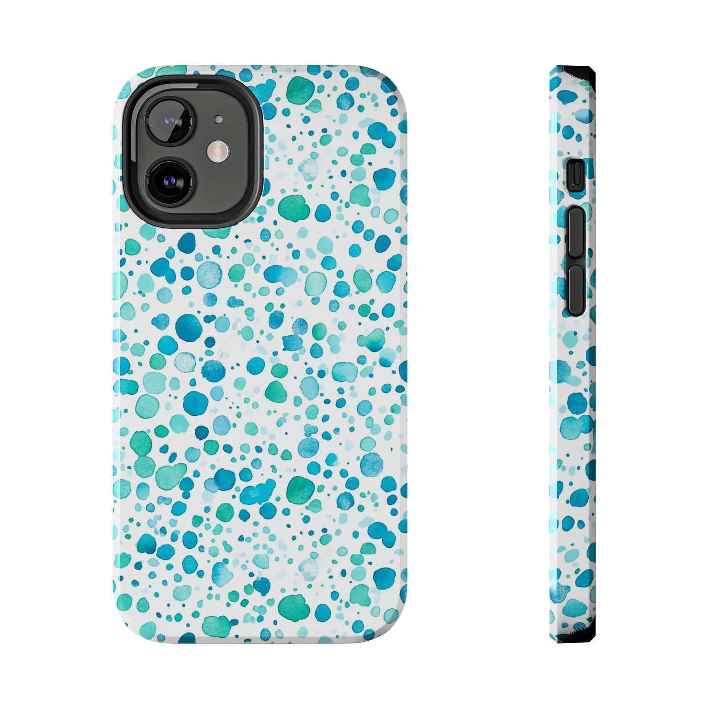 Trendy Spots | Aqua Watercolor Polka Dots