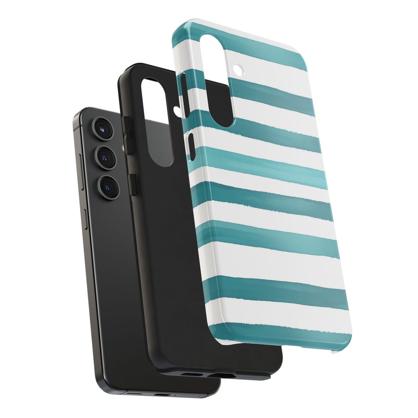 Vibrant Lines | Teal Ocean Stripes