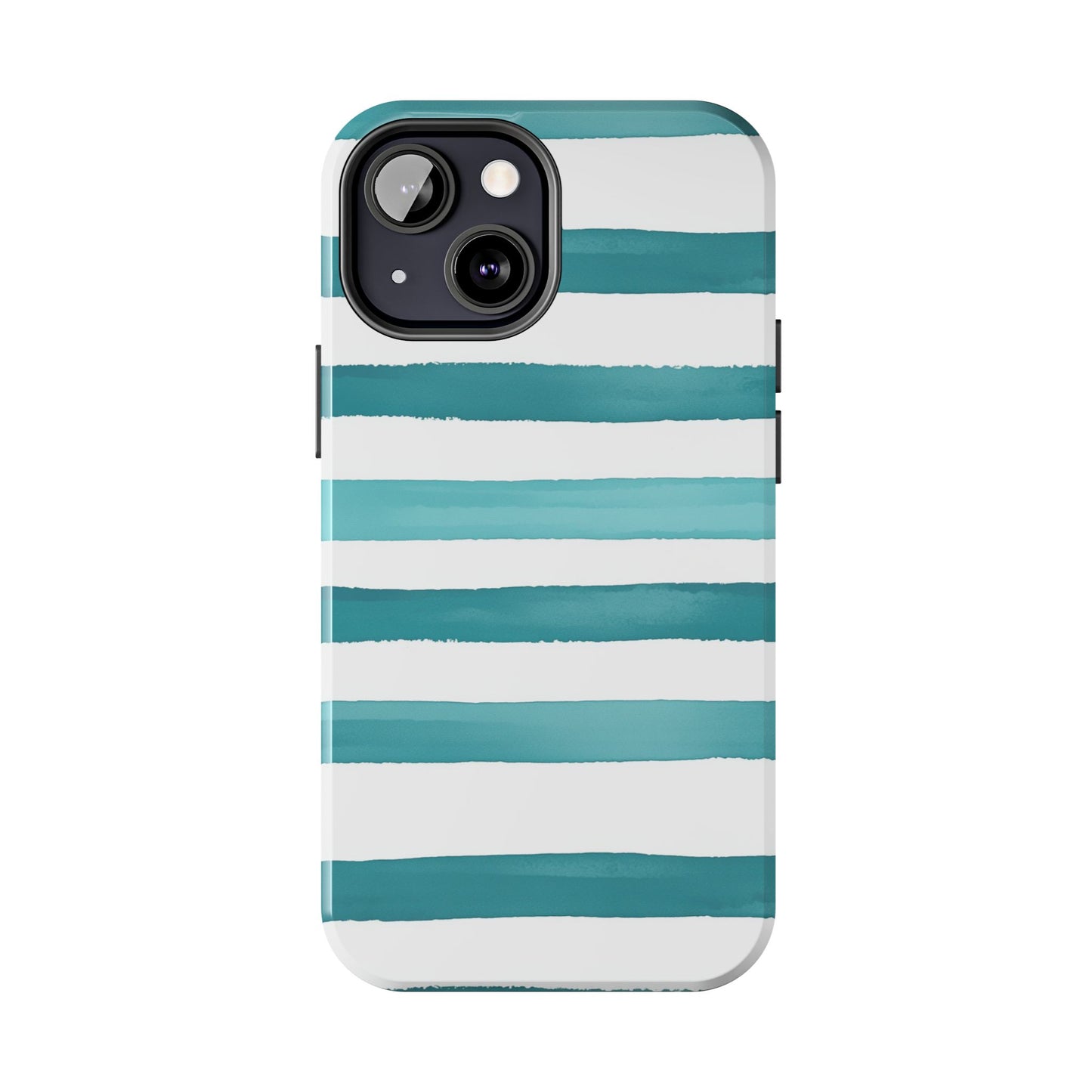 Vibrant Lines | Teal Ocean Stripes