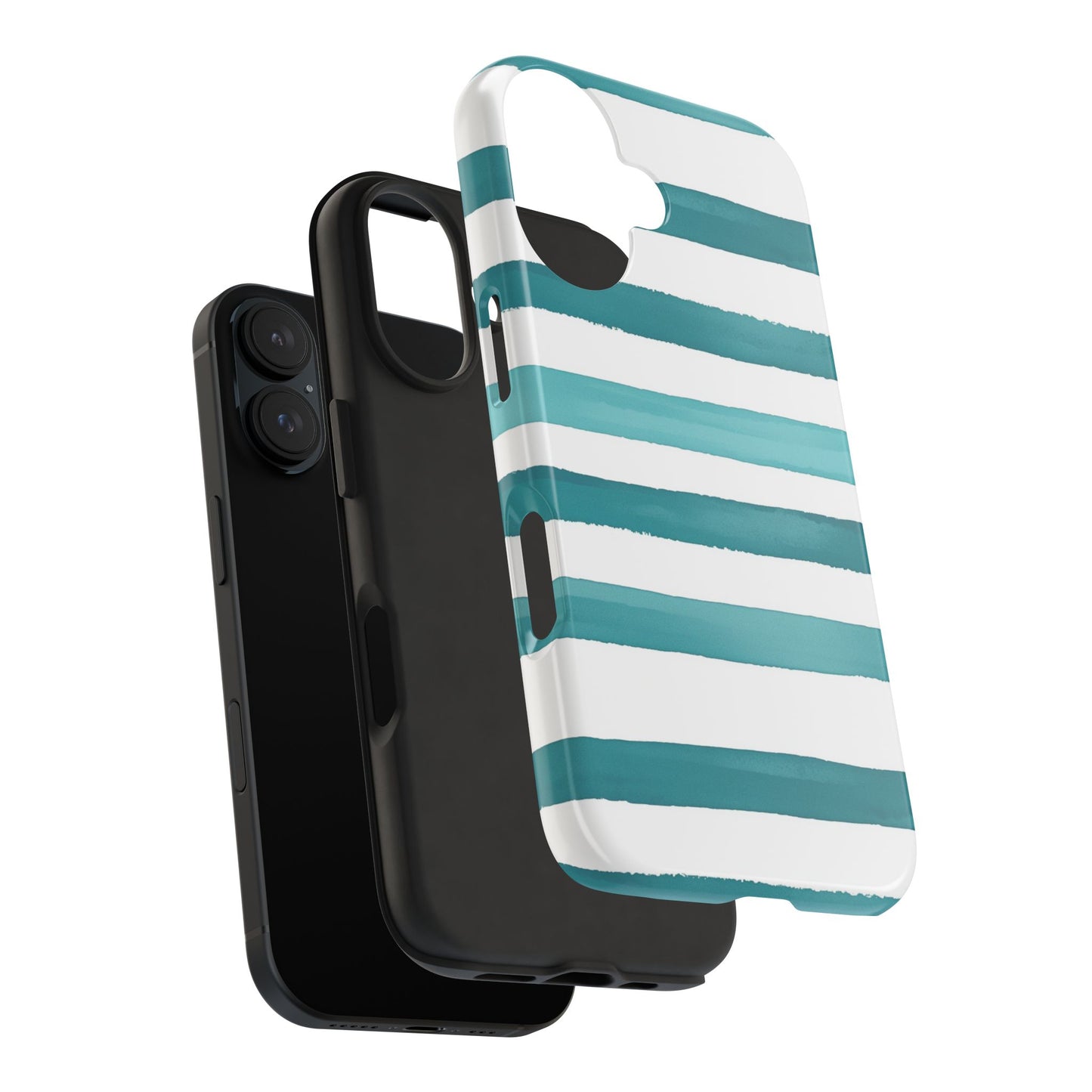 Vibrant Lines | Teal Ocean Stripes