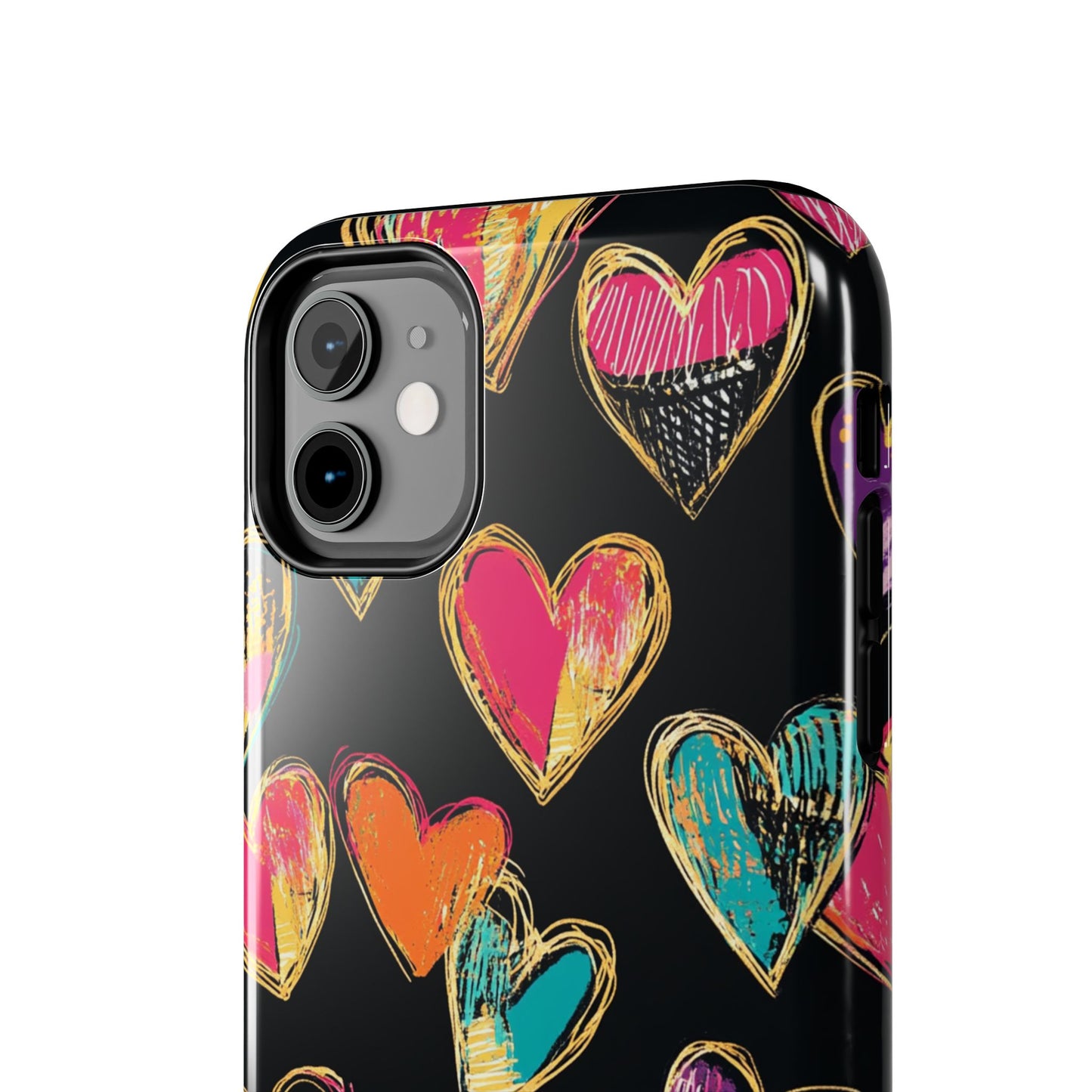 Love is in the Air | Colorful Chalk Hearts