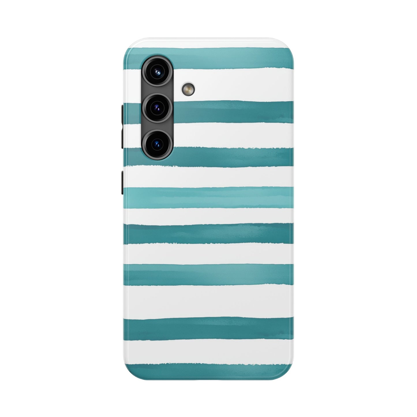 Vibrant Lines | Teal Ocean Stripes