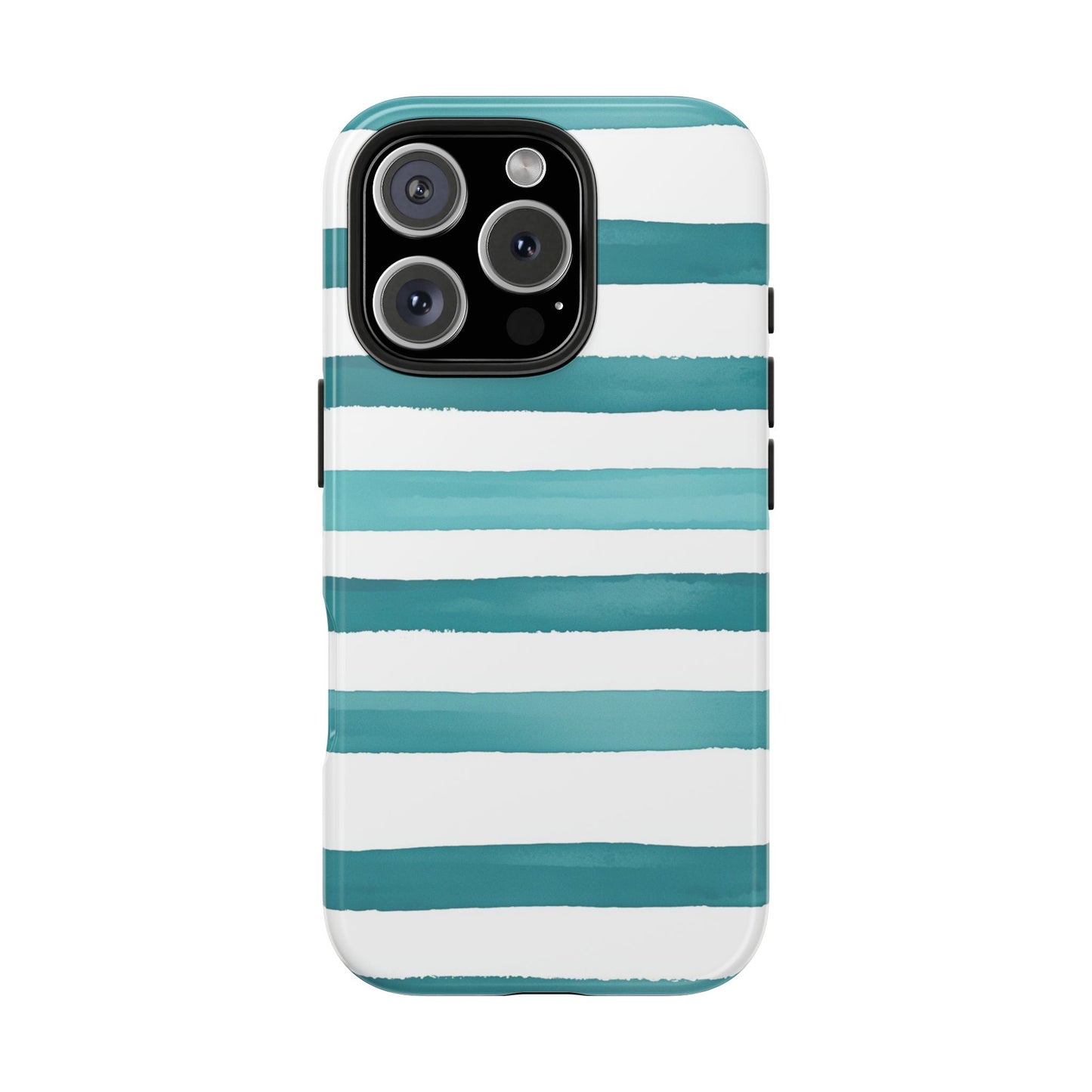 Vibrant Lines | Teal Ocean Stripes