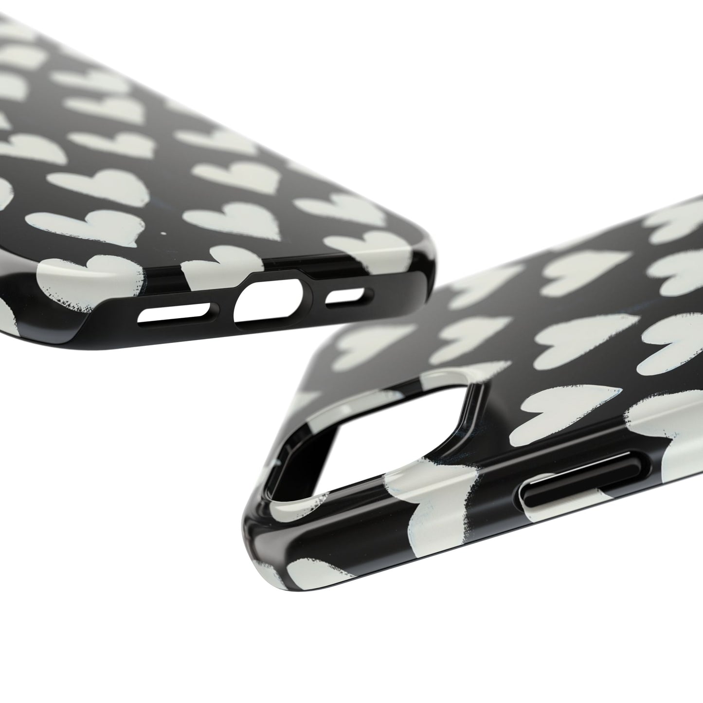 Love is in the Air | White Hearts on Black