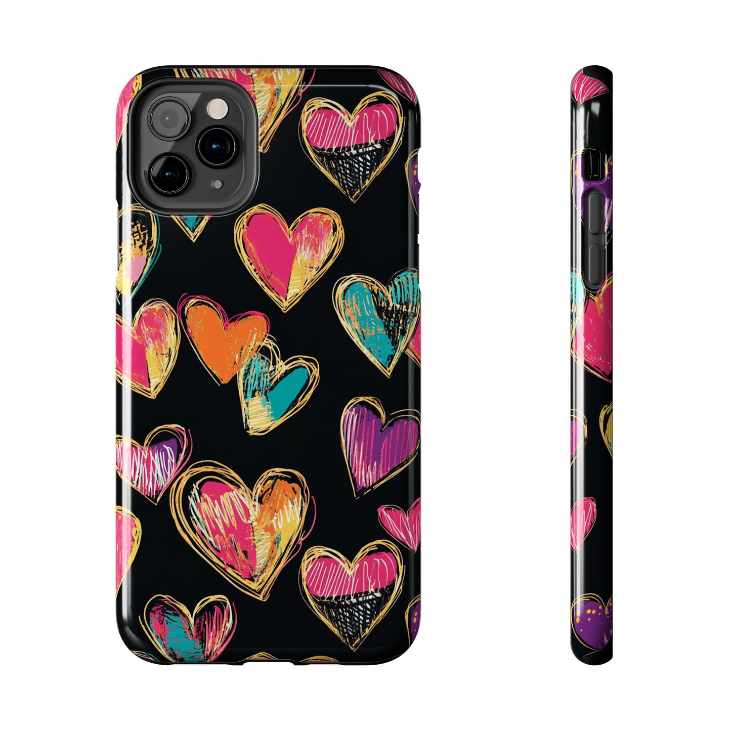 Love is in the Air | Colorful Chalk Hearts