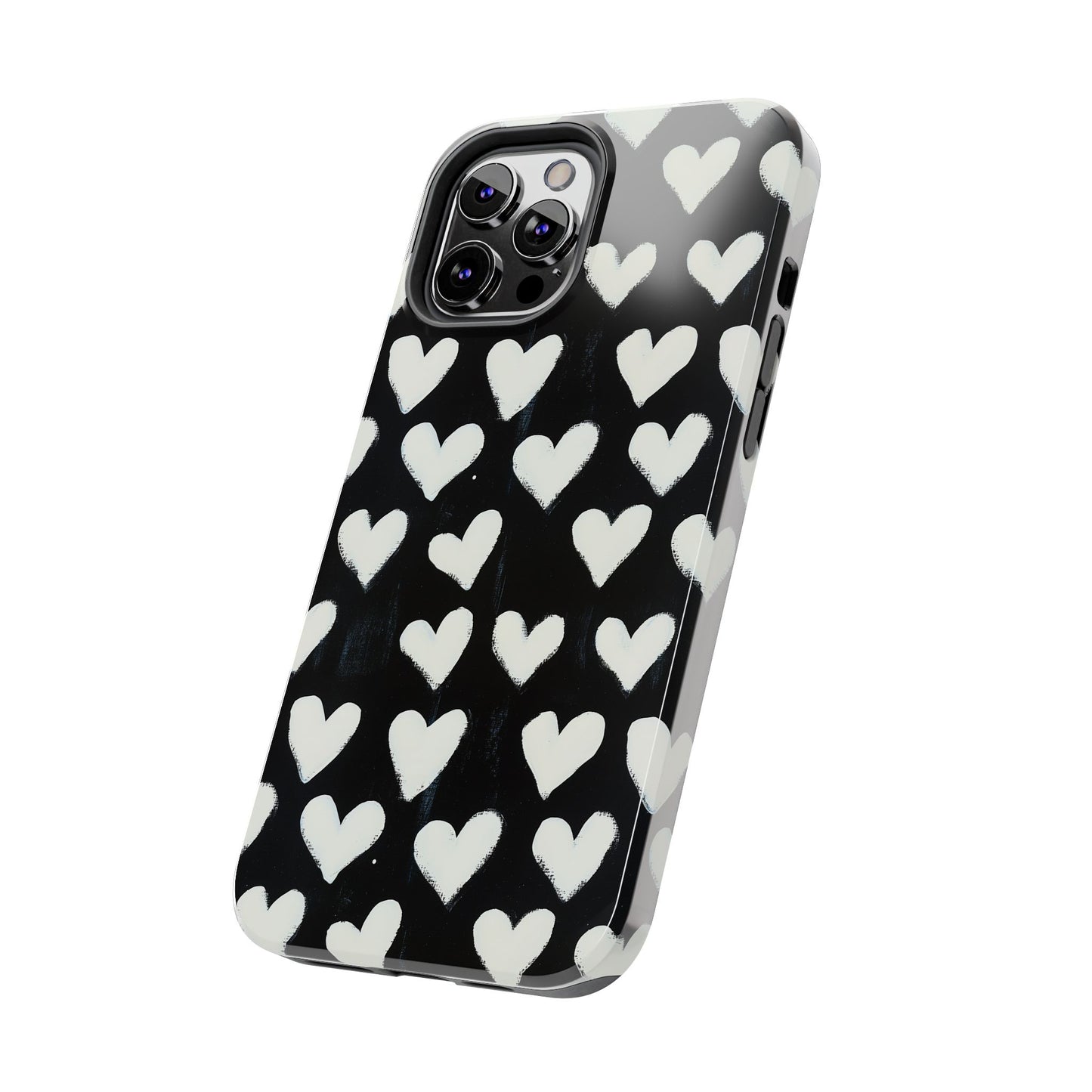 Love is in the Air | White Hearts on Black