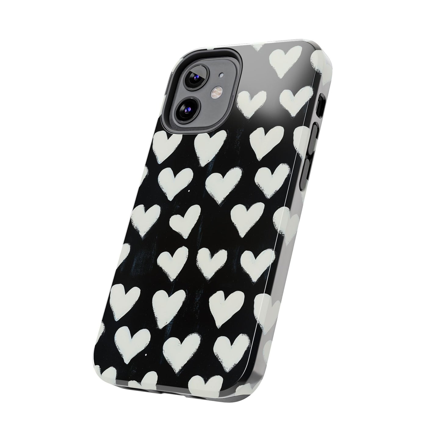 Love is in the Air | White Hearts on Black