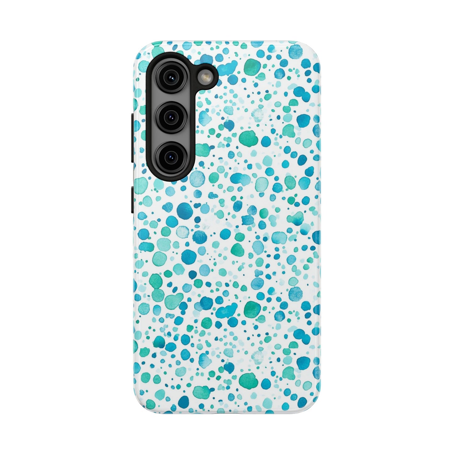 Trendy Spots | Aqua Watercolor Polka Dots