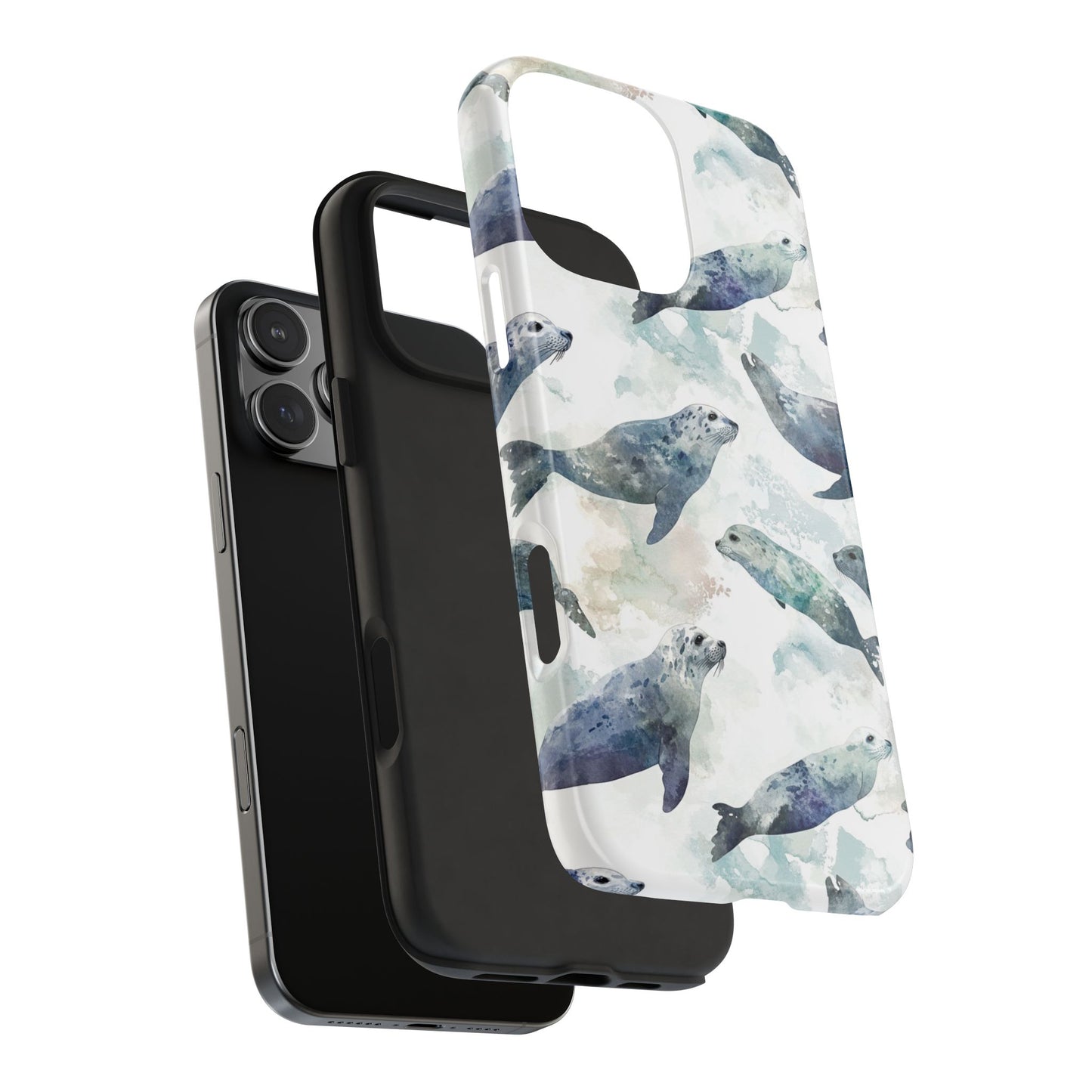 Animal Instinct | Watercolor Leopard Seals