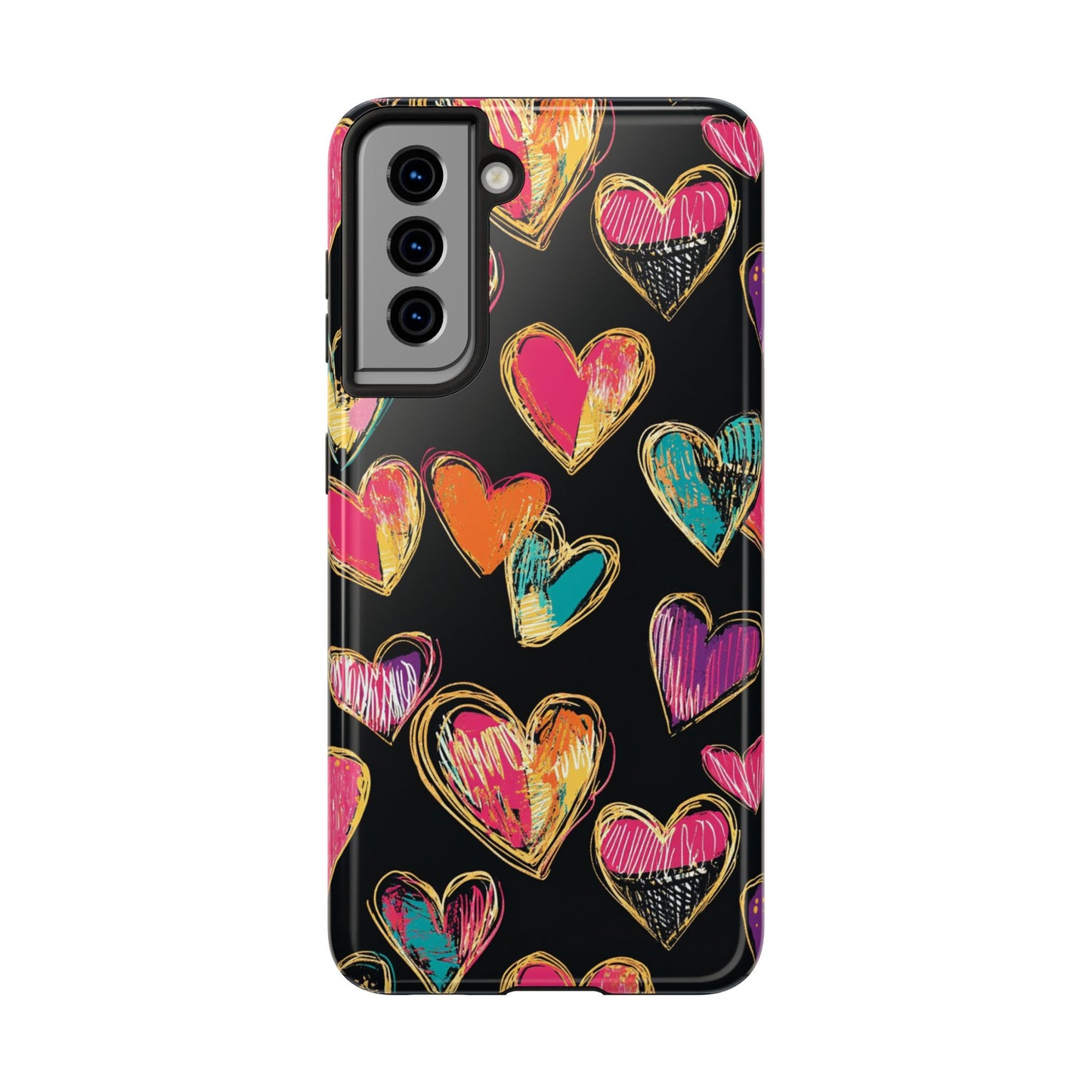 Love is in the Air | Colorful Chalk Hearts