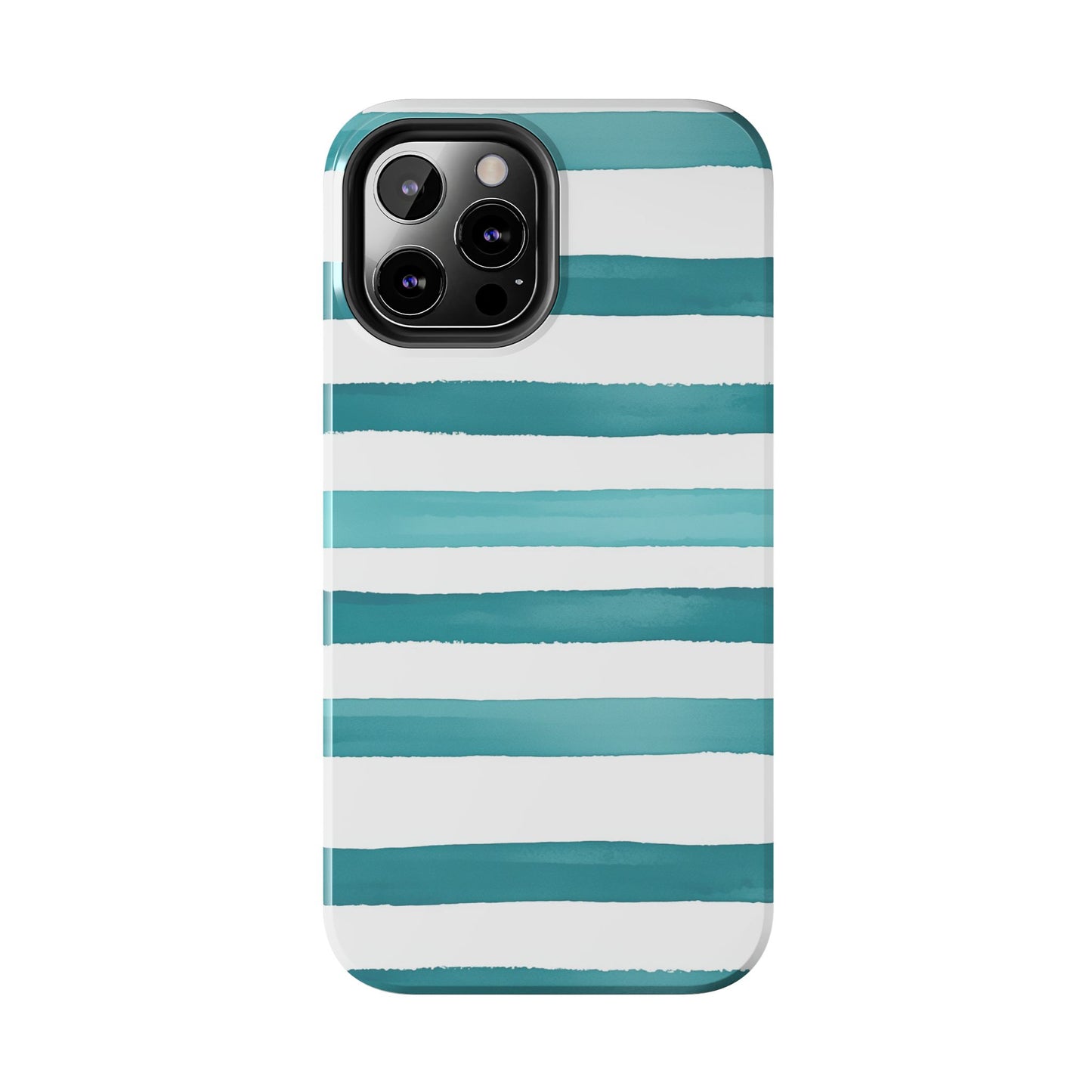 Vibrant Lines | Teal Ocean Stripes