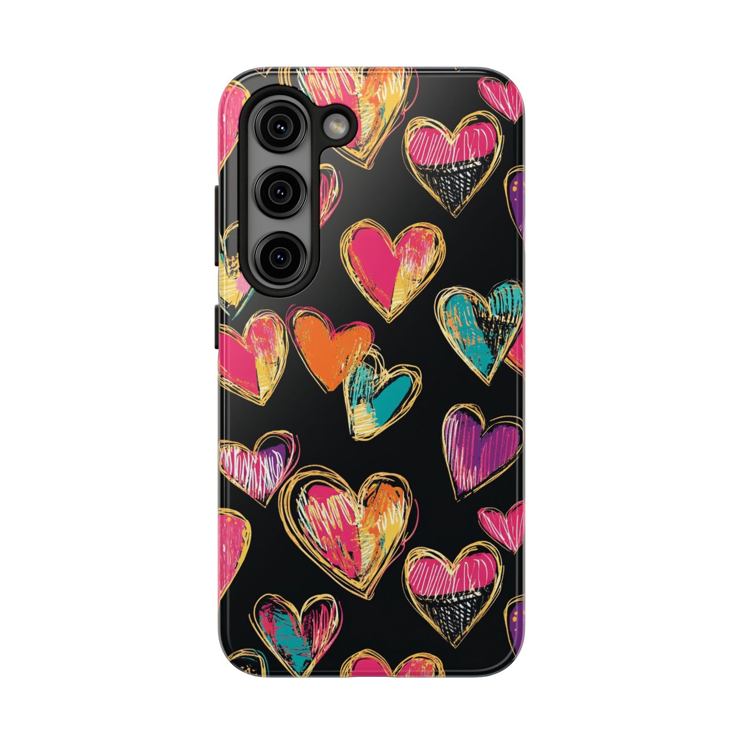 Love is in the Air | Colorful Chalk Hearts