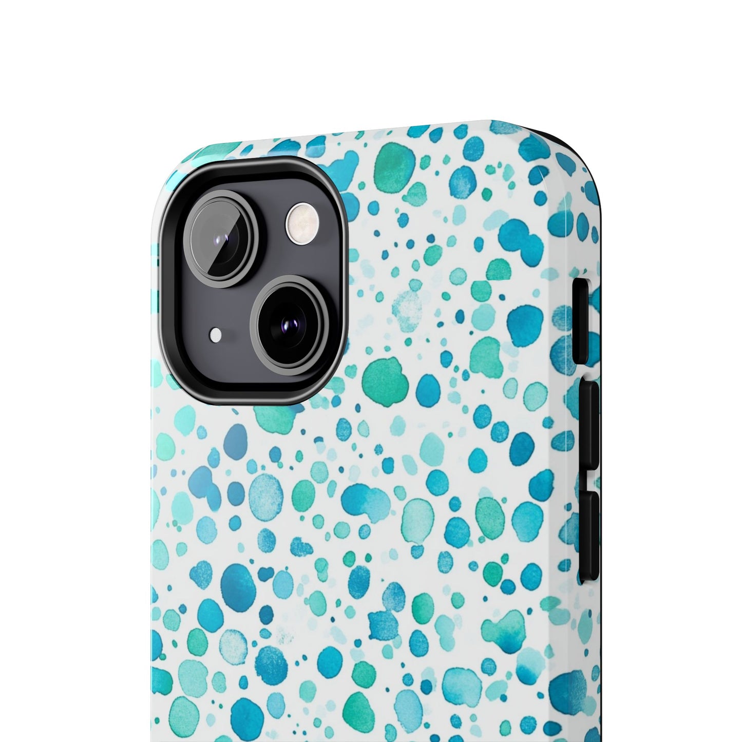 Trendy Spots | Aqua Watercolor Polka Dots