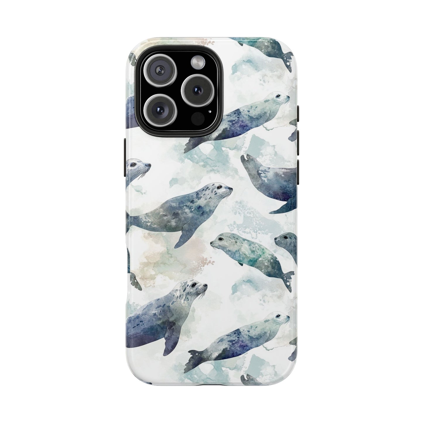 Animal Instinct | Watercolor Leopard Seals