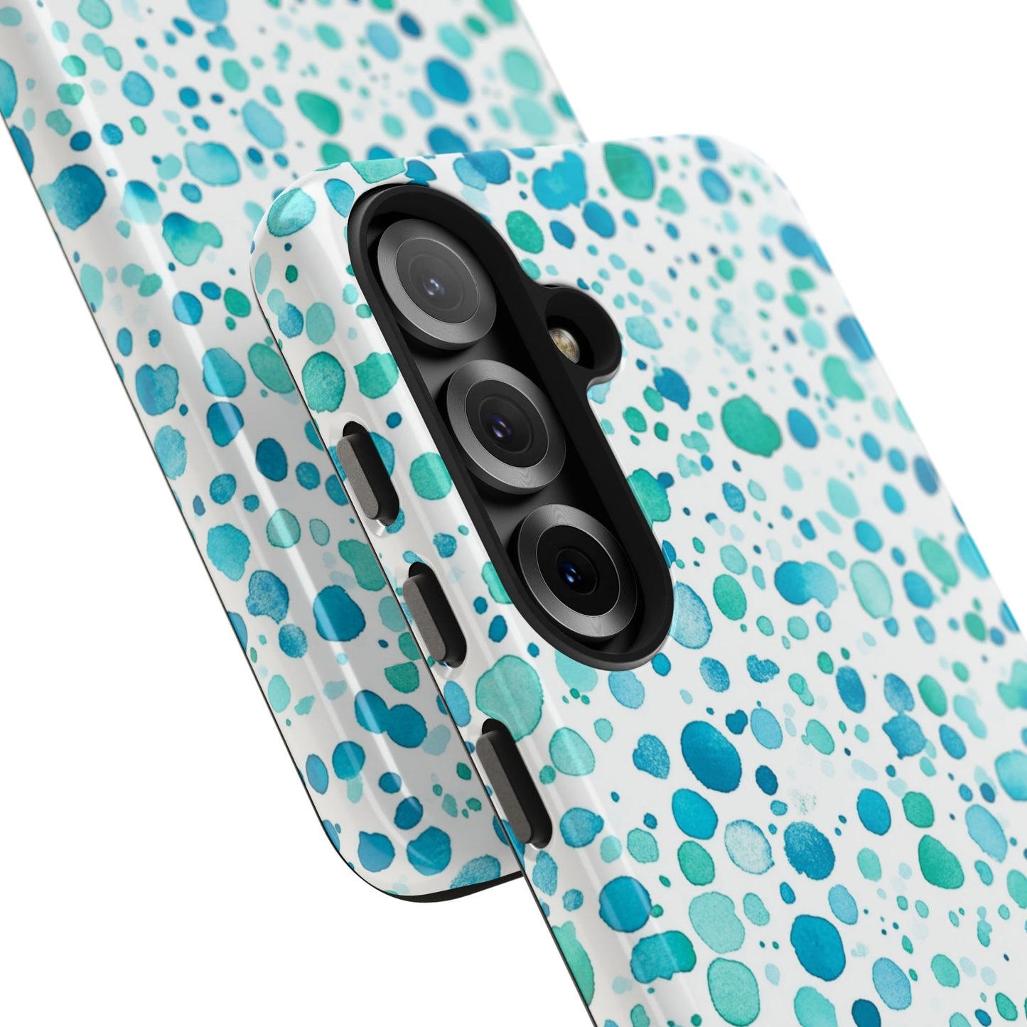 Trendy Spots | Aqua Watercolor Polka Dots