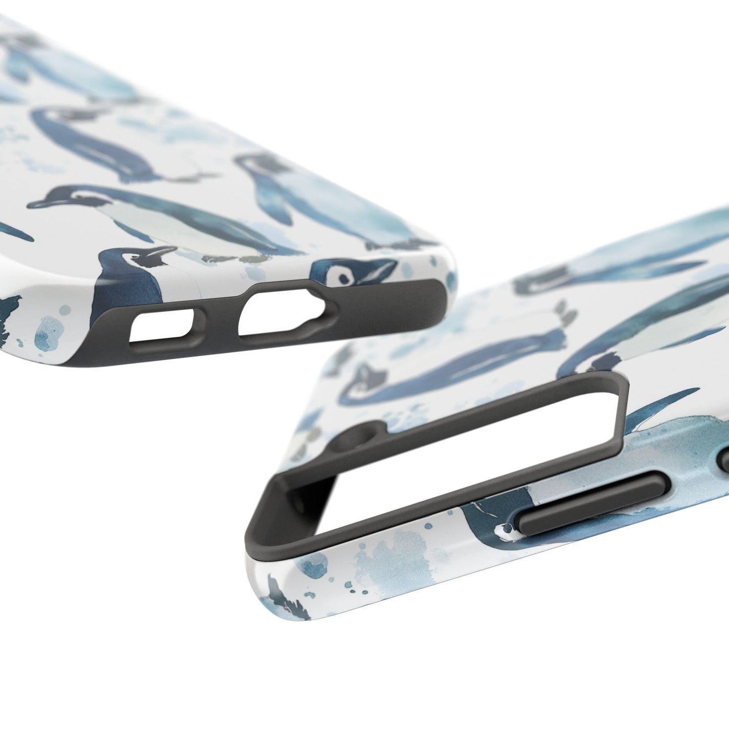Animal Instinct | Watercolor Blue Gray Penguins