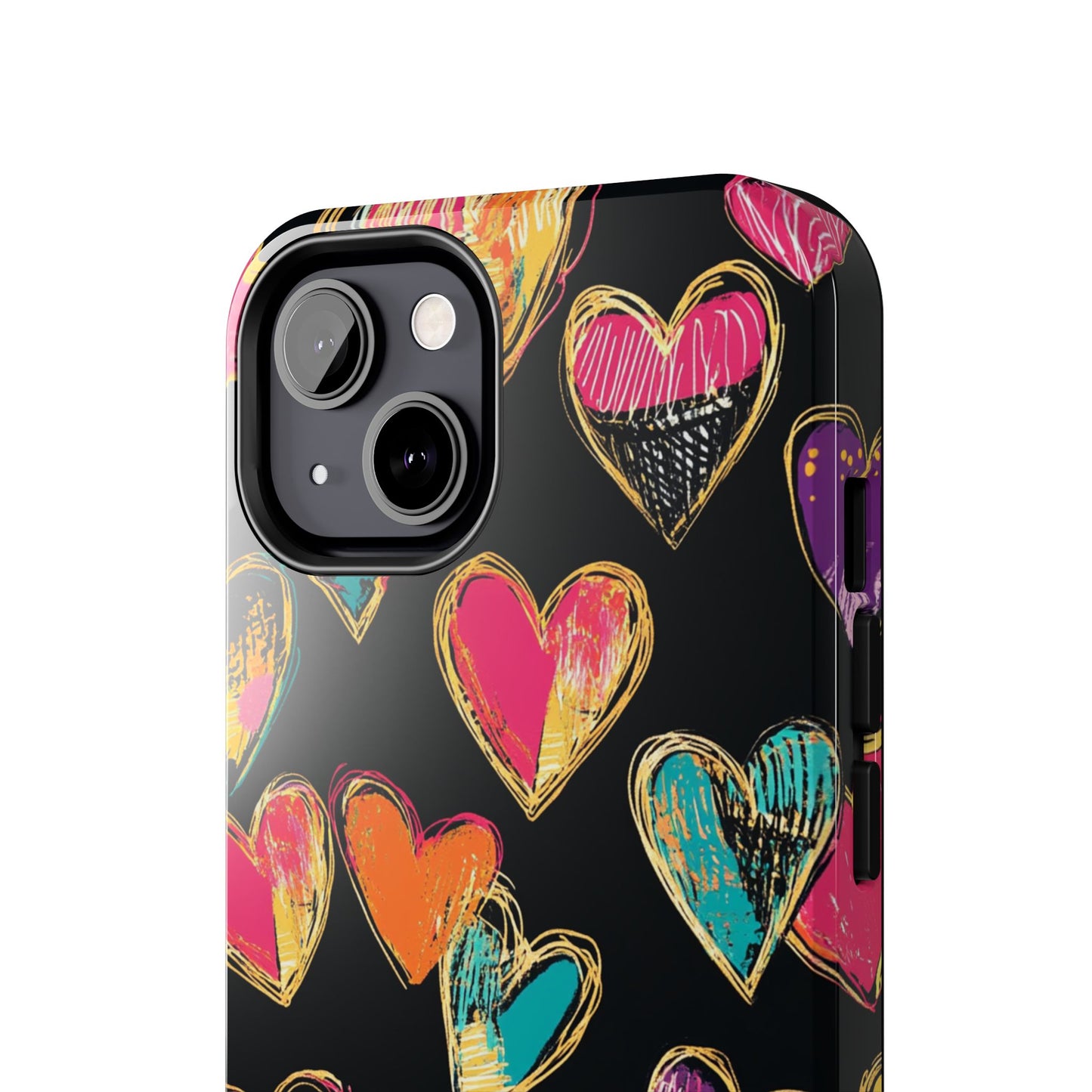Love is in the Air | Colorful Chalk Hearts