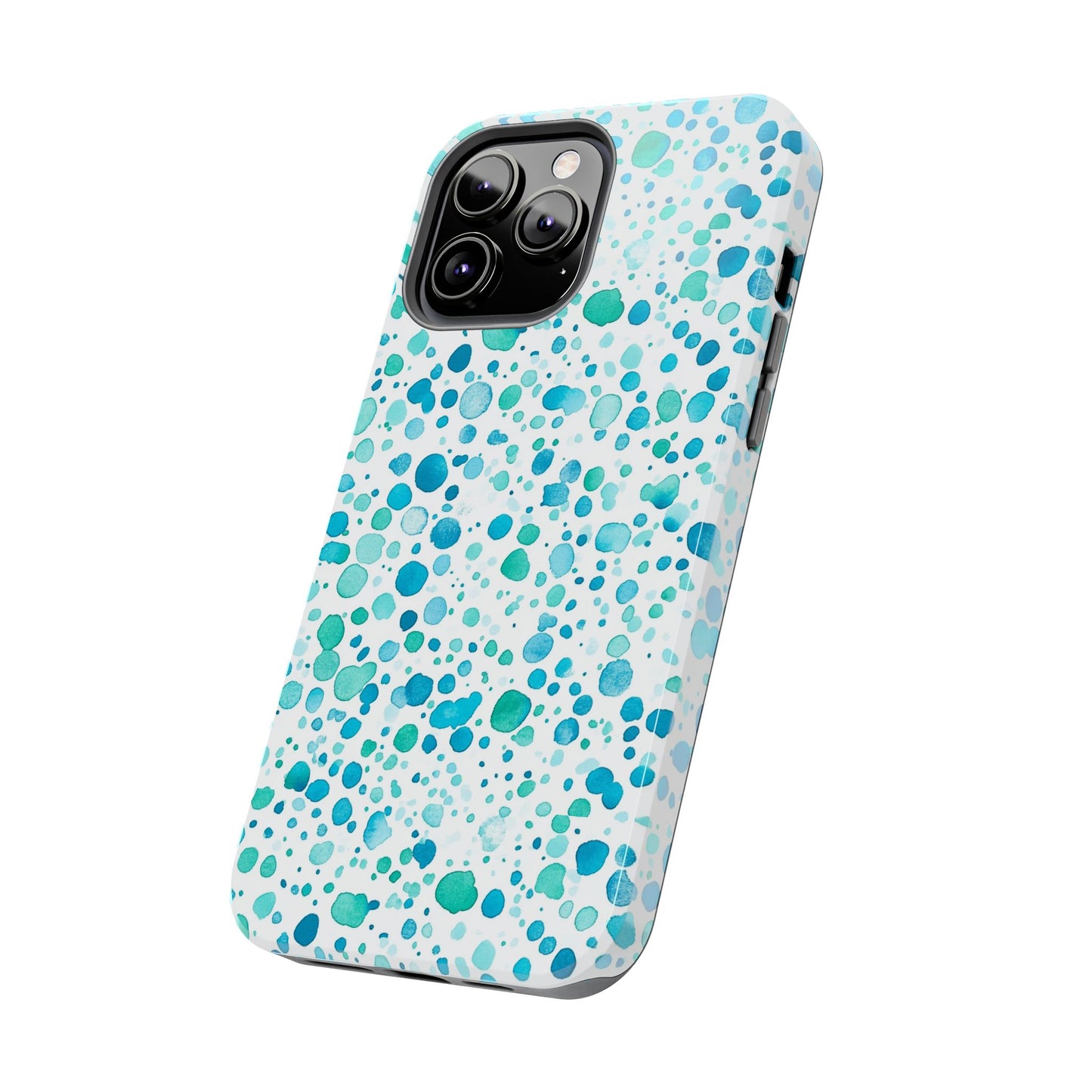 Trendy Spots | Aqua Watercolor Polka Dots