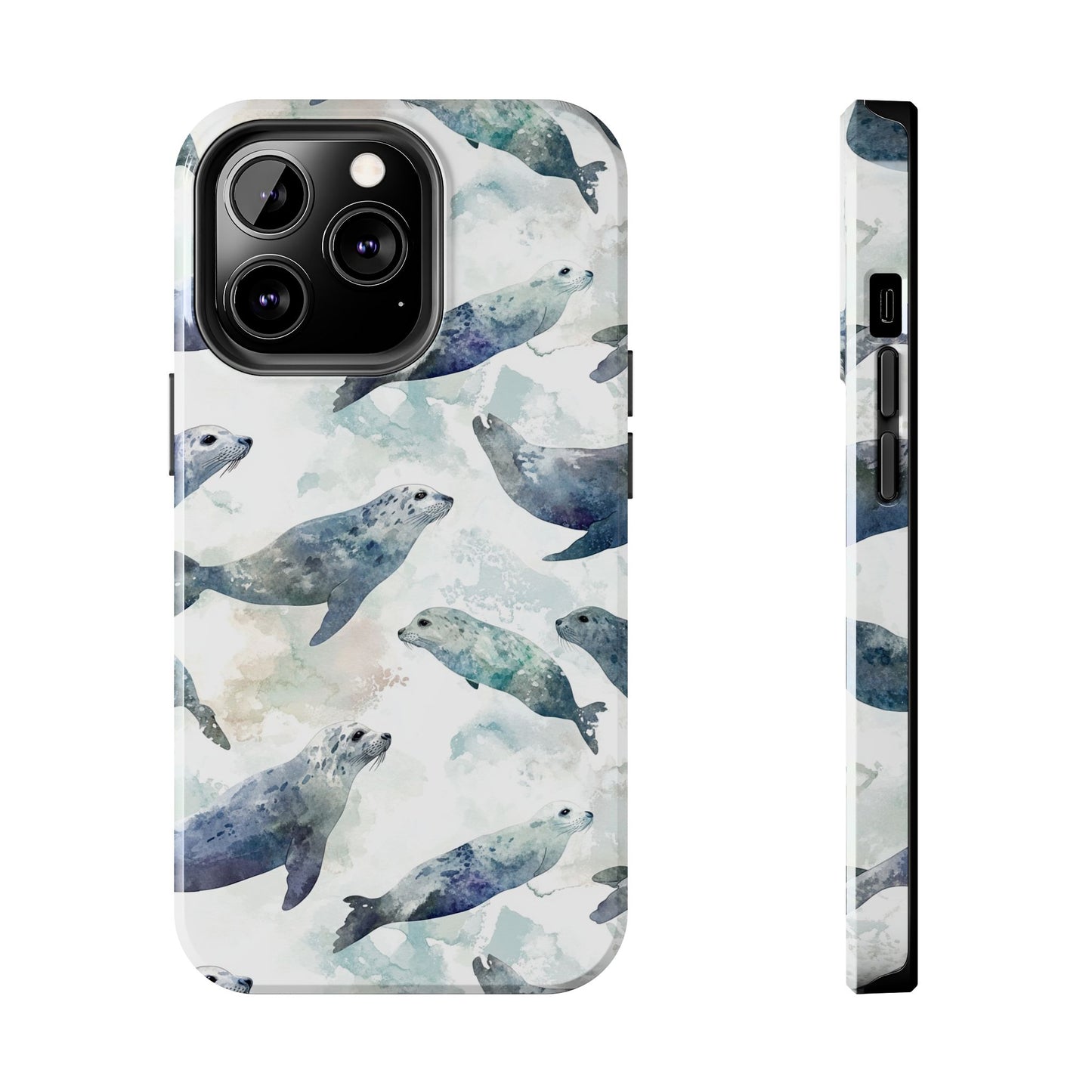 Animal Instinct | Watercolor Leopard Seals