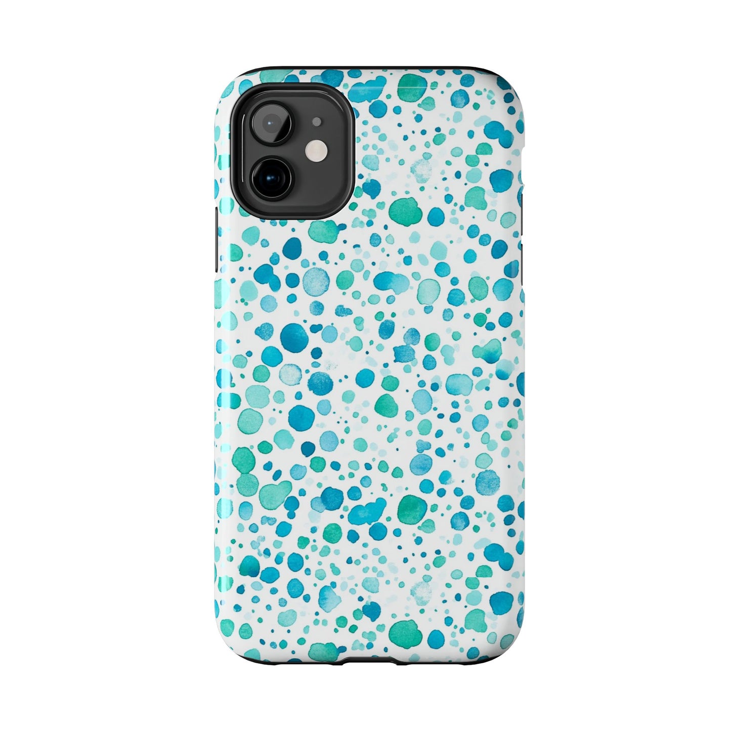 Trendy Spots | Aqua Watercolor Polka Dots