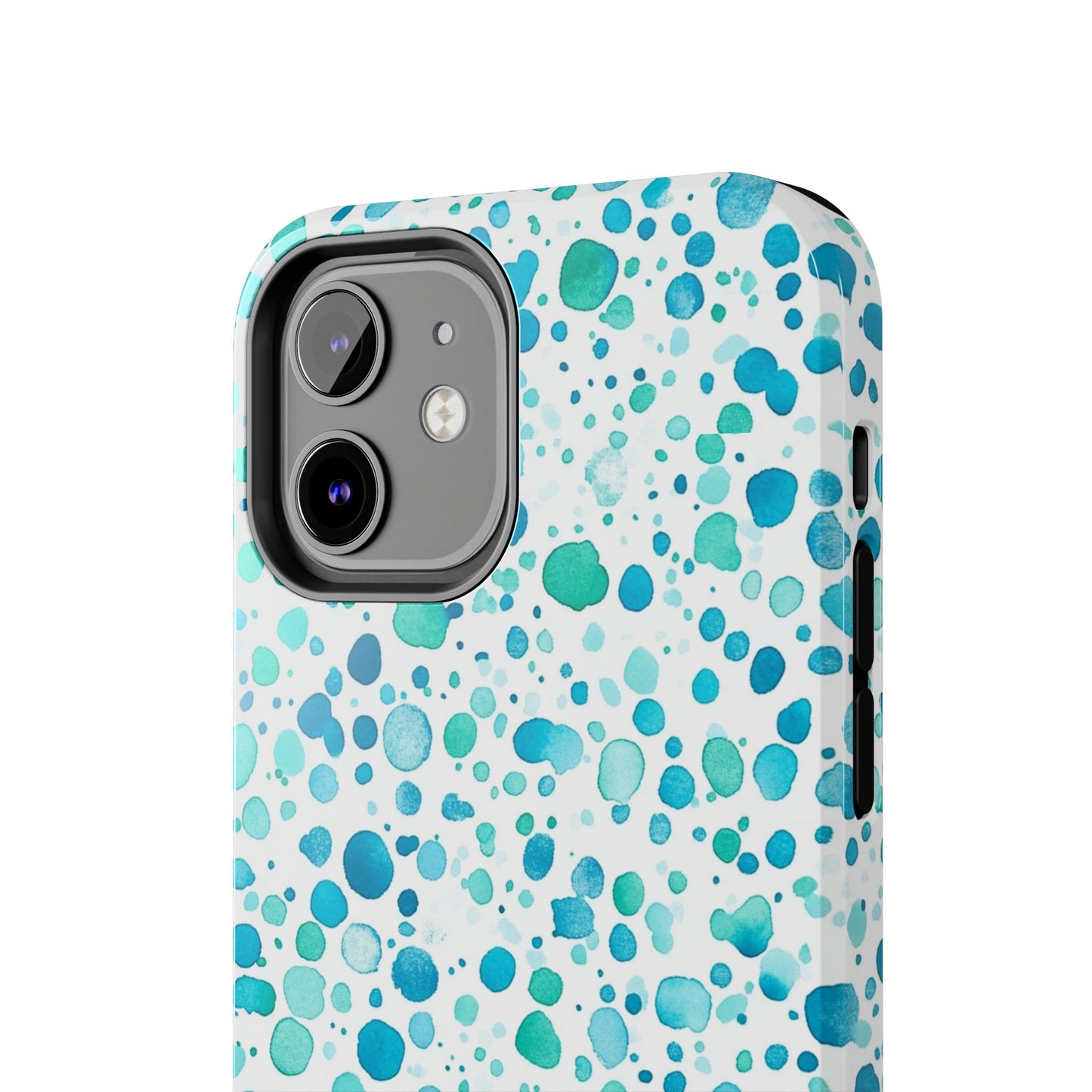 Trendy Spots | Aqua Watercolor Polka Dots